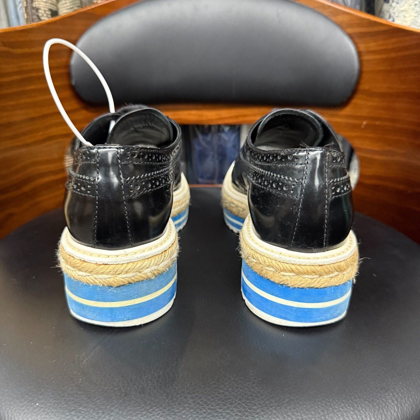 Prada Prada Retro Blue Lowtop Sneakers us_6-5 Women Size US 6.5 / IT 36.5 - 3 Thumbnail
