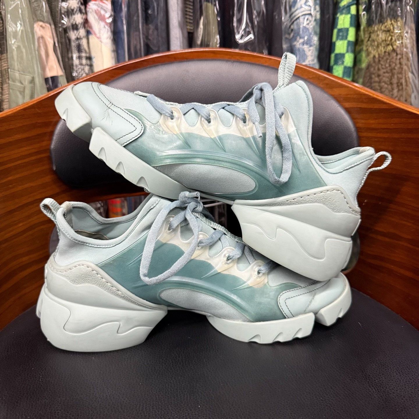 Dior Dior Blue Lowtop Sneakers us_7-5 Women Size US 7.5 / IT 37.5 - 7 Thumbnail