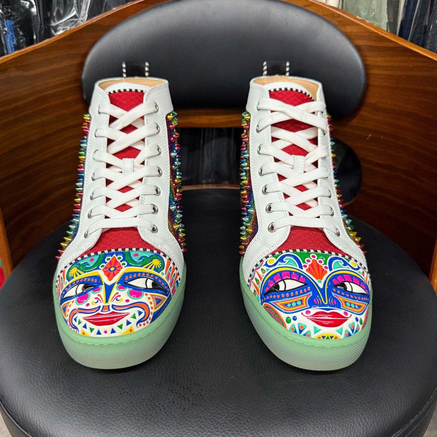 Christian Louboutin Christian Louboutin White Hitop Sneakers 9.5 Men Size US 9.5 / EU 42-43 - 2 Thumbnail