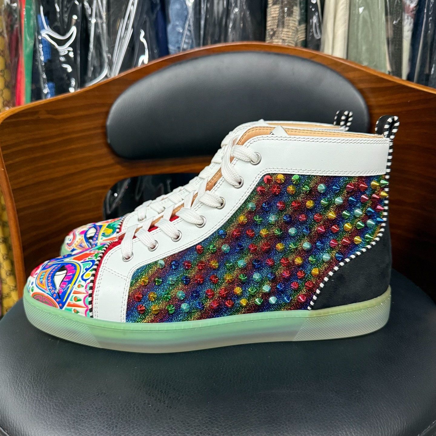 Christian Louboutin Christian Louboutin White Hitop Sneakers 9.5 Men Size US 9.5 / EU 42-43 - 6 Thumbnail