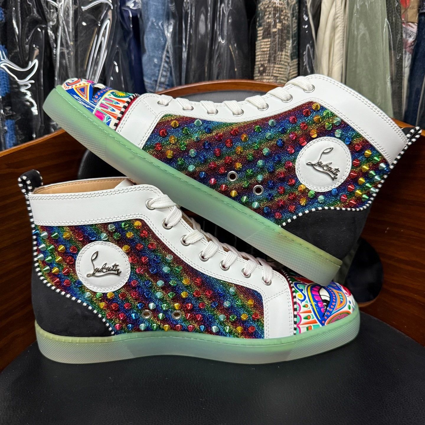 Christian Louboutin Christian Louboutin White Hitop Sneakers 9.5 Men Size US 9.5 / EU 42-43 - 7 Thumbnail