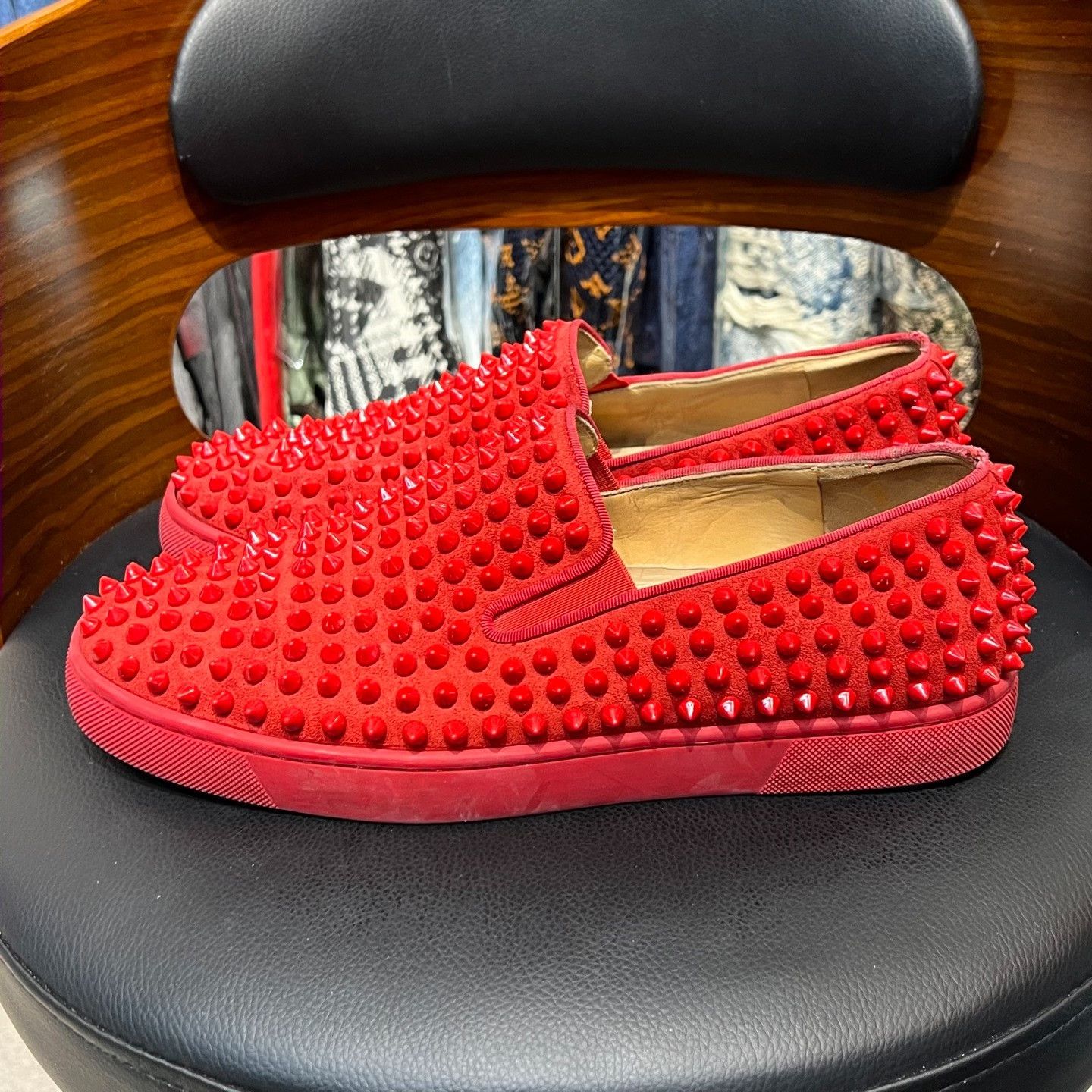 Christian Louboutin Christian Louboutin Red Lowtop Sneakers 8.5 Men Size US 8.5 / EU 41-42 - 6 Thumbnail