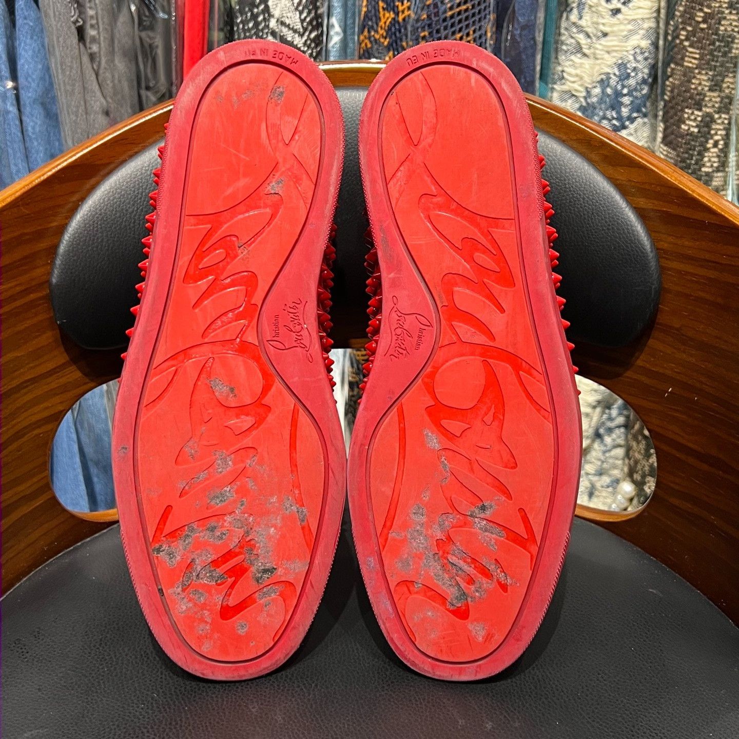 Christian Louboutin Christian Louboutin Red Lowtop Sneakers 8.5 Men Size US 8.5 / EU 41-42 - 9 Thumbnail