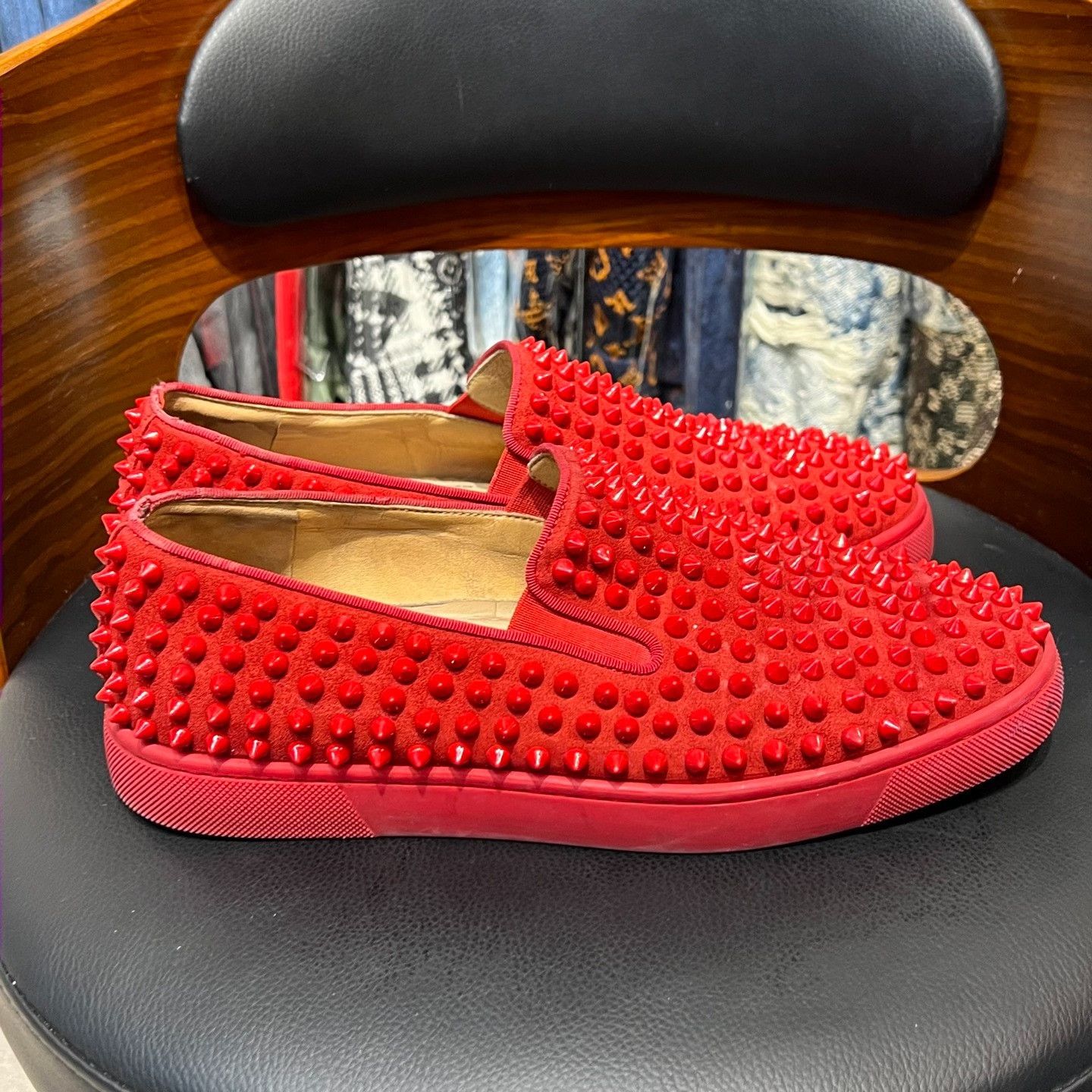 Christian Louboutin Christian Louboutin Red Lowtop Sneakers 8.5 Men Size US 8.5 / EU 41-42 - 4 Thumbnail