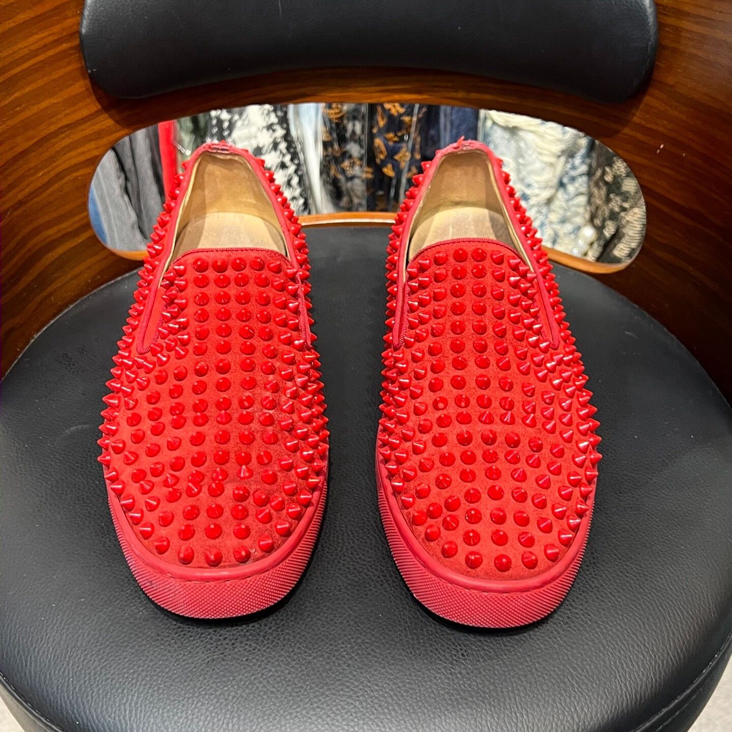 Christian Louboutin Christian Louboutin Red Lowtop Sneakers 8.5 Men Size US 8.5 / EU 41-42 - 2 Thumbnail