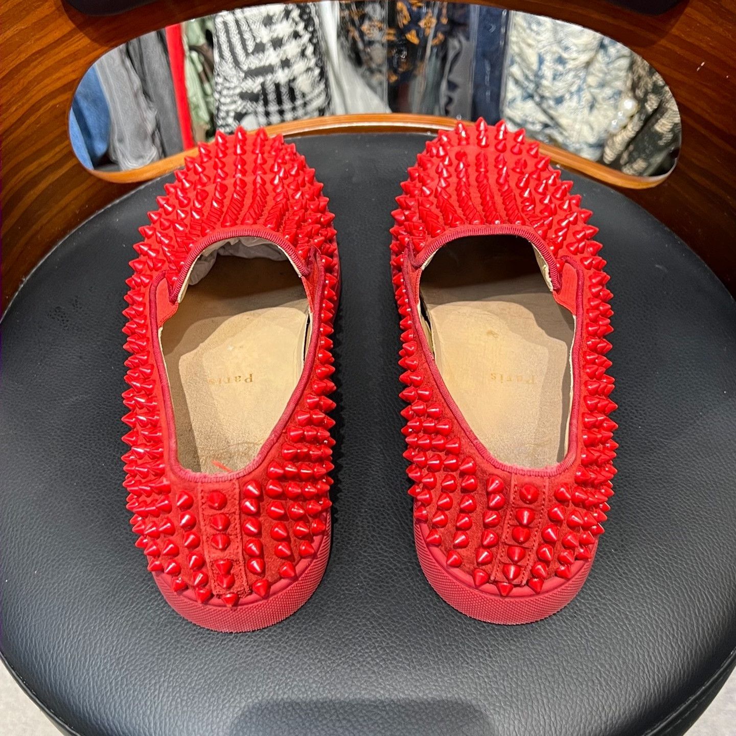 Christian Louboutin Christian Louboutin Red Lowtop Sneakers 8.5 Men Size US 8.5 / EU 41-42 - 8 Thumbnail