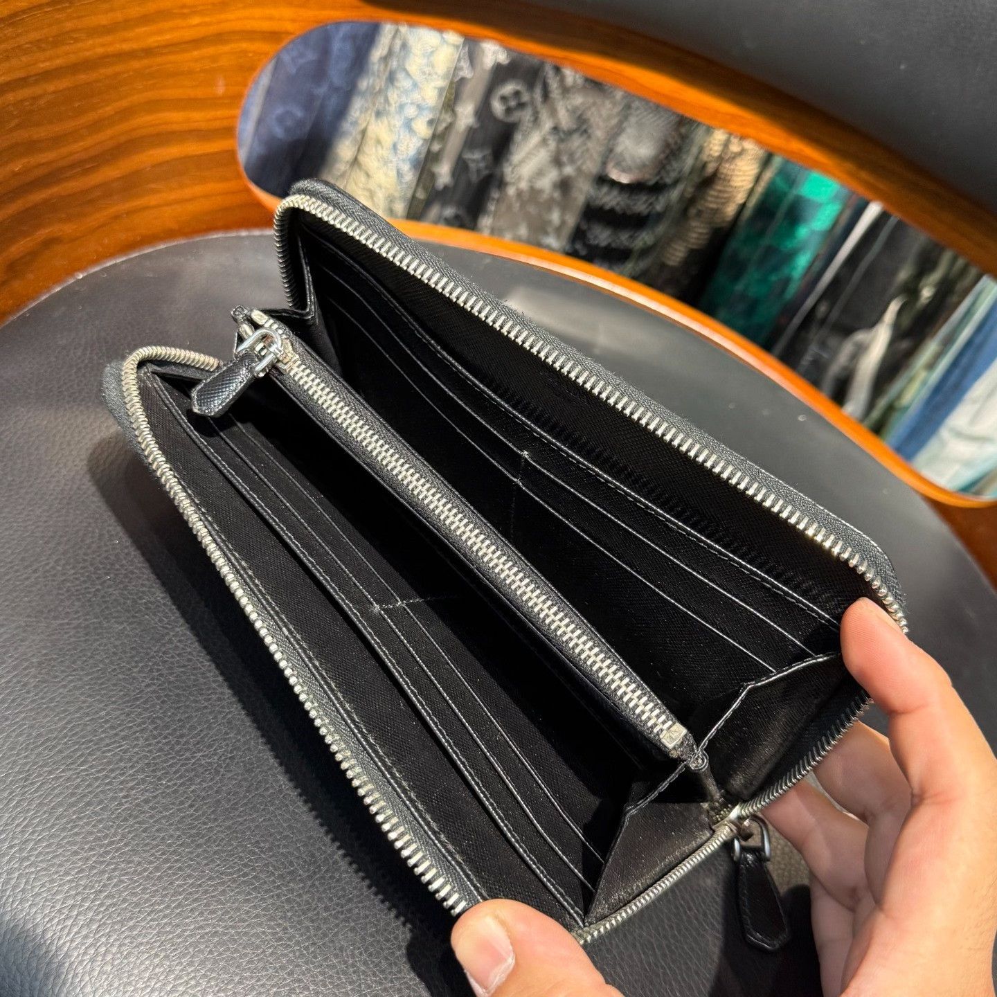 Prada Prada Long Black Wallet one size Men Size ONE SIZE - 7 Thumbnail