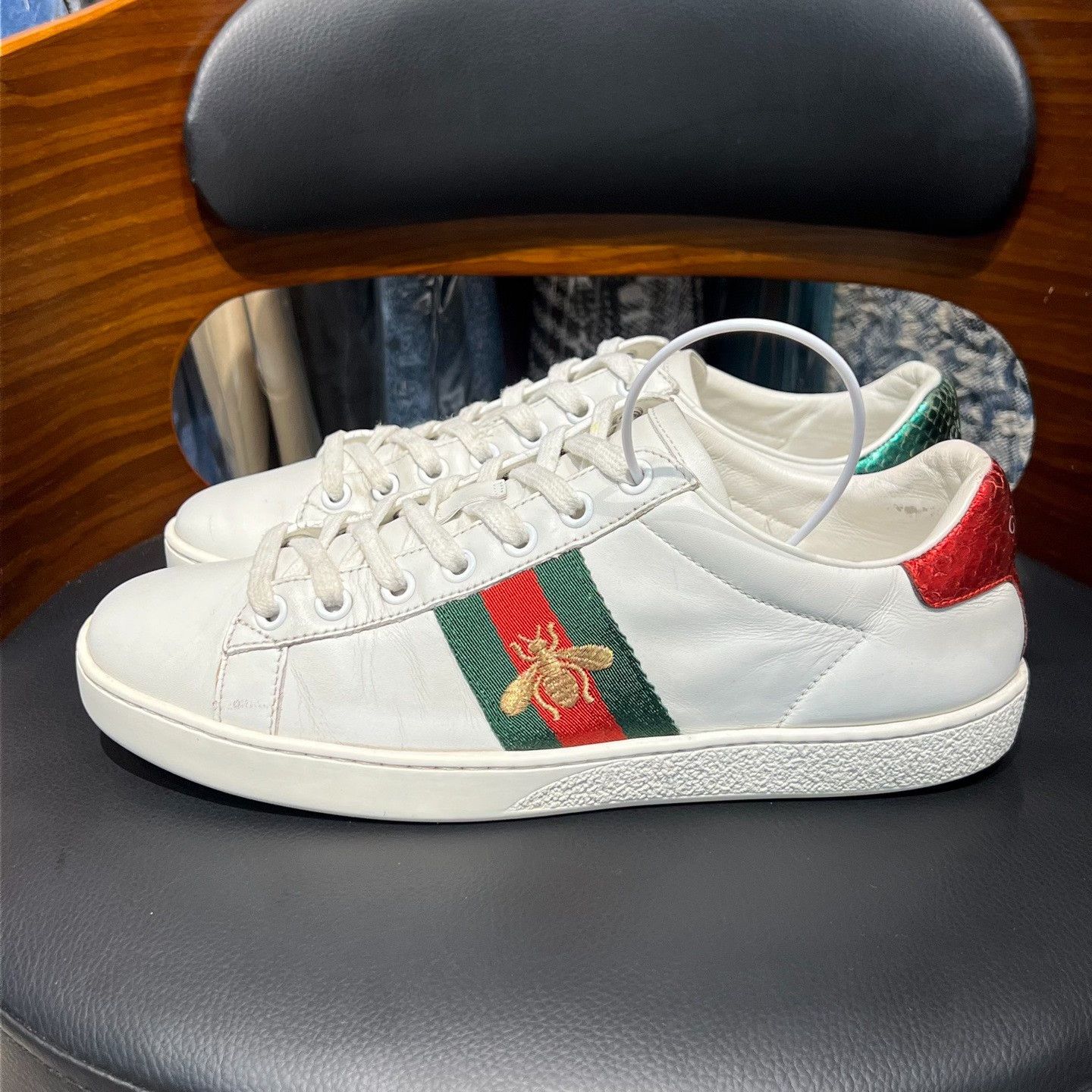 Gucci Gucci White Lowtop Sneakers us_6-5 Women Size US 6.5 / IT 36.5 - 4 Thumbnail