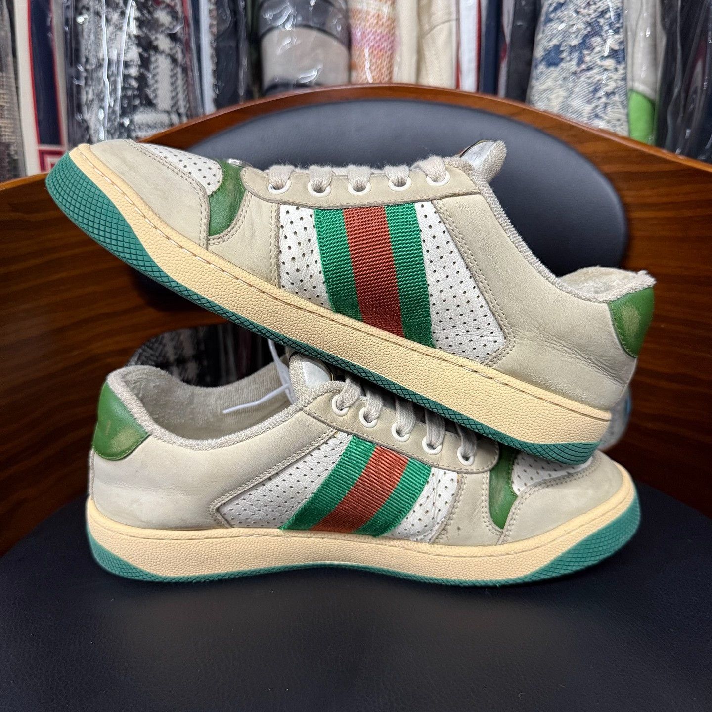 Gucci Gucci Green Lowtop Sneakers us_6-5 Women Size US 6.5 / IT 36.5 - 7 Thumbnail