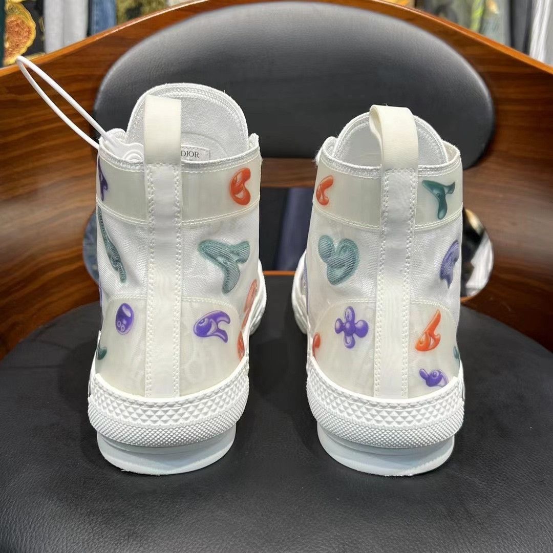 Dior Dior Collab White Hitop Sneakers 9 Men Size US 9 / EU 42 - 3 Thumbnail