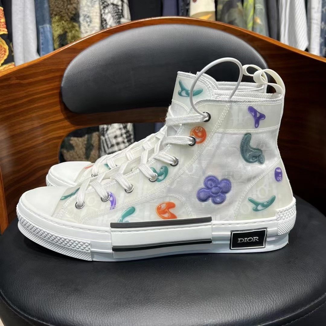 Dior Dior Collab White Hitop Sneakers 9 Men Size US 9 / EU 42 - 6 Thumbnail