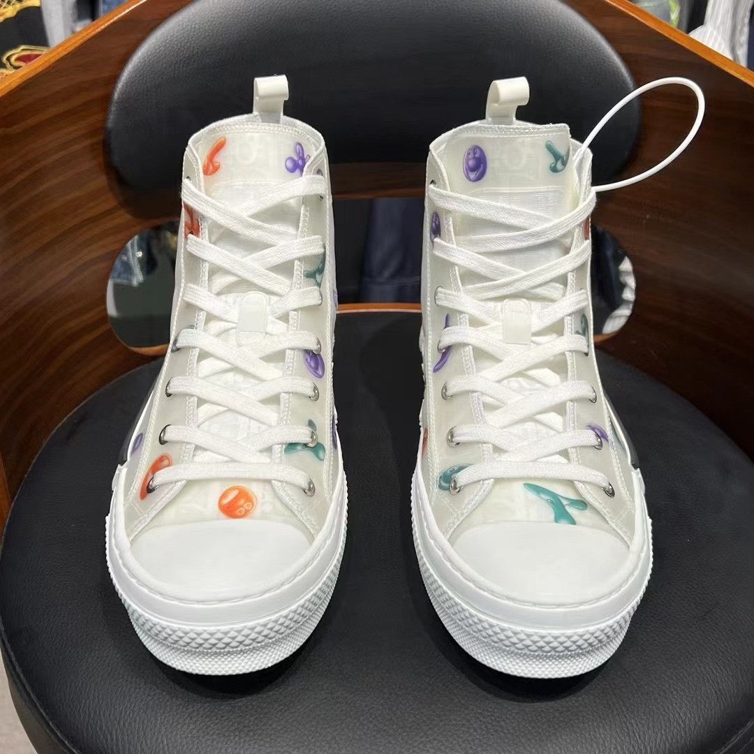 Dior Dior Collab White Hitop Sneakers 9 Men Size US 9 / EU 42 - 2 Thumbnail