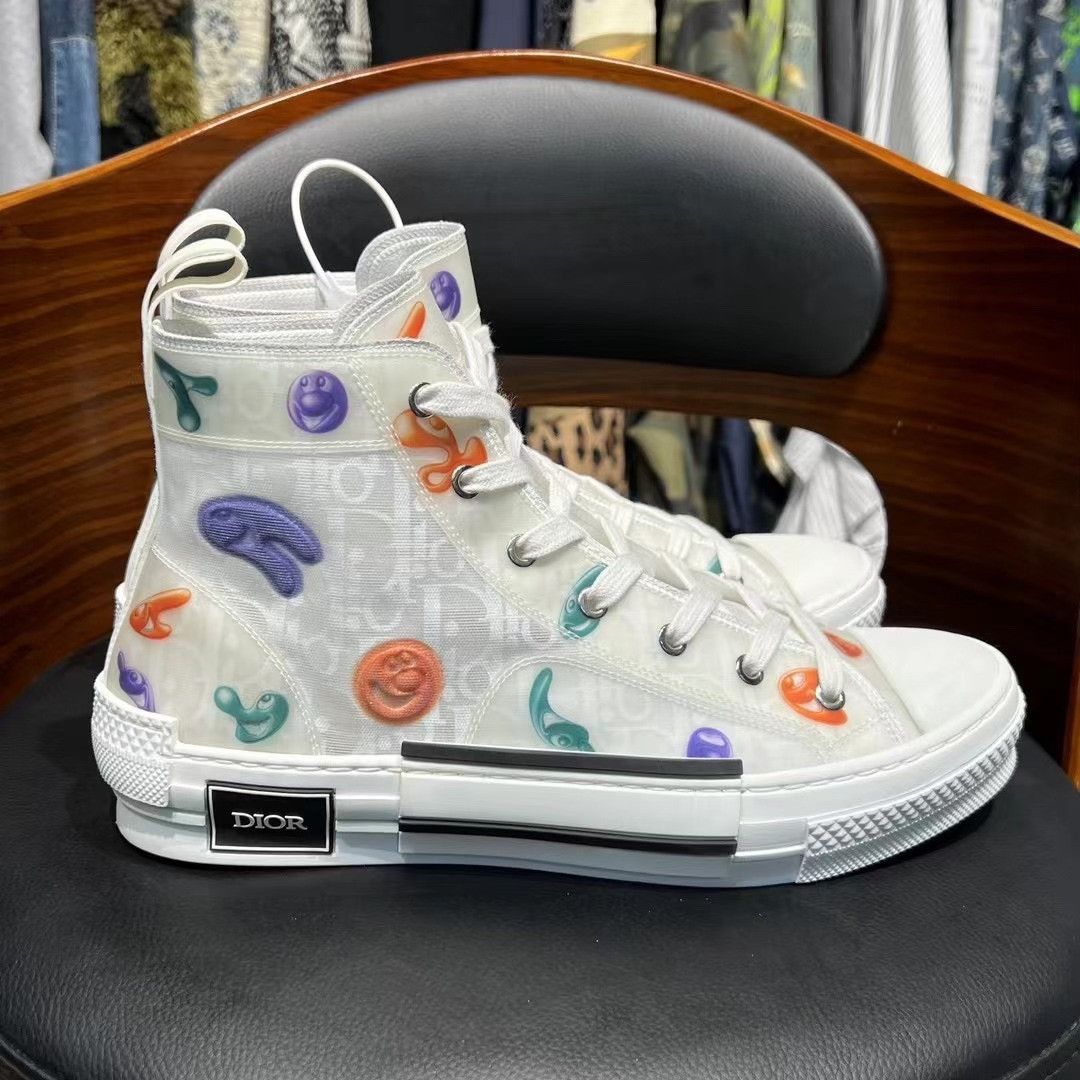 Dior Dior Collab White Hitop Sneakers 9 Men Size US 9 / EU 42 - 4 Thumbnail