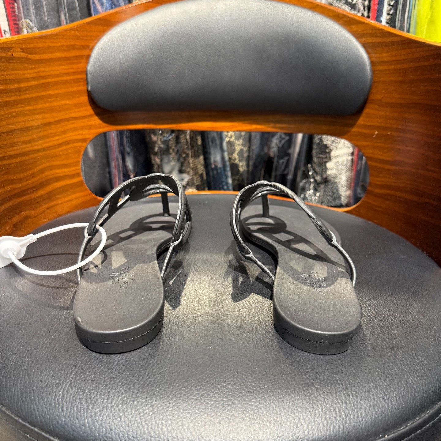 Hermes Hermes Black Sandals us_7-5 Women Size US 7.5 / IT 37.5 - 3 Thumbnail