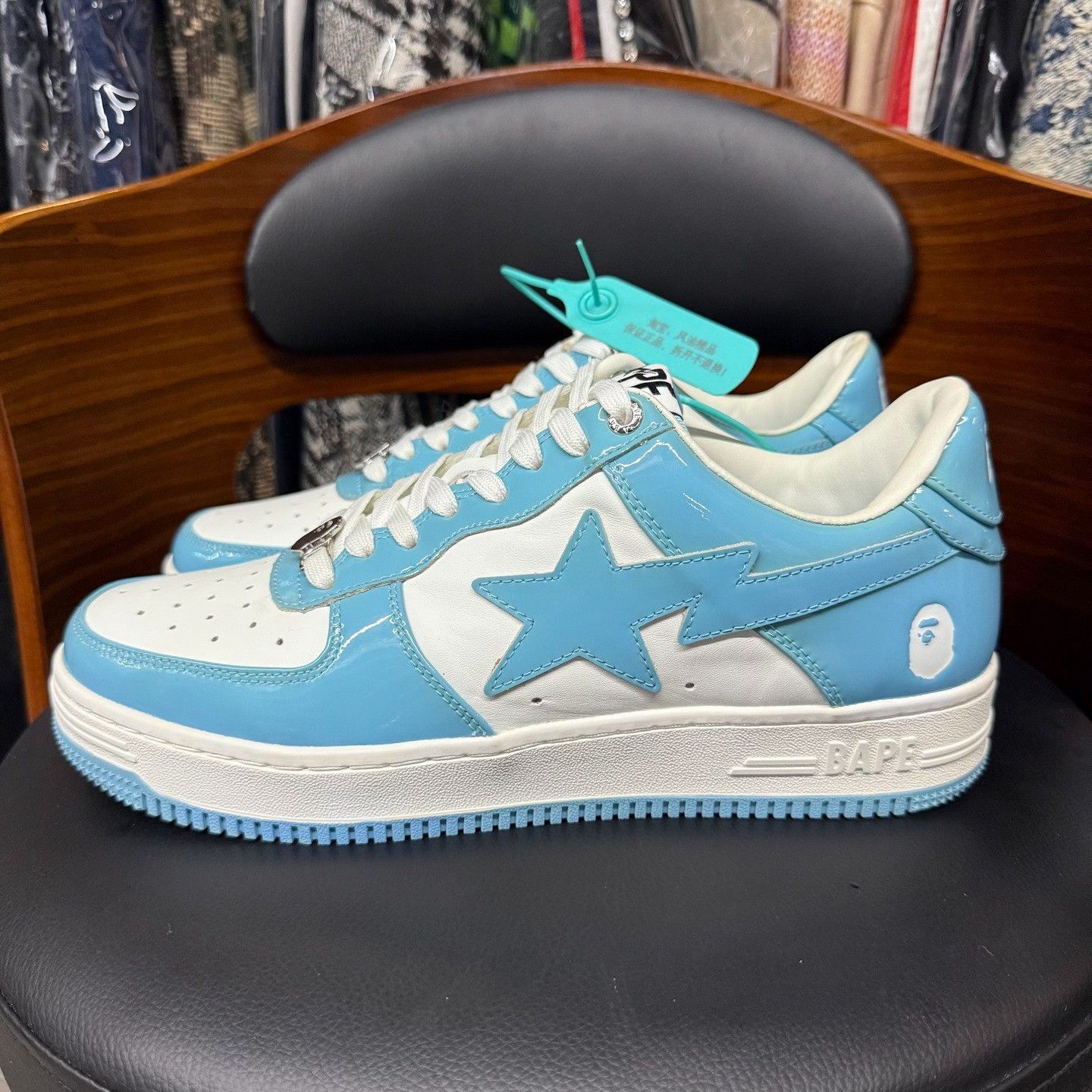 Bape Bape Patent Blue Lowtop Sneakers 10.5 Men Size US 10.5 / EU 43-44 - 6 Thumbnail