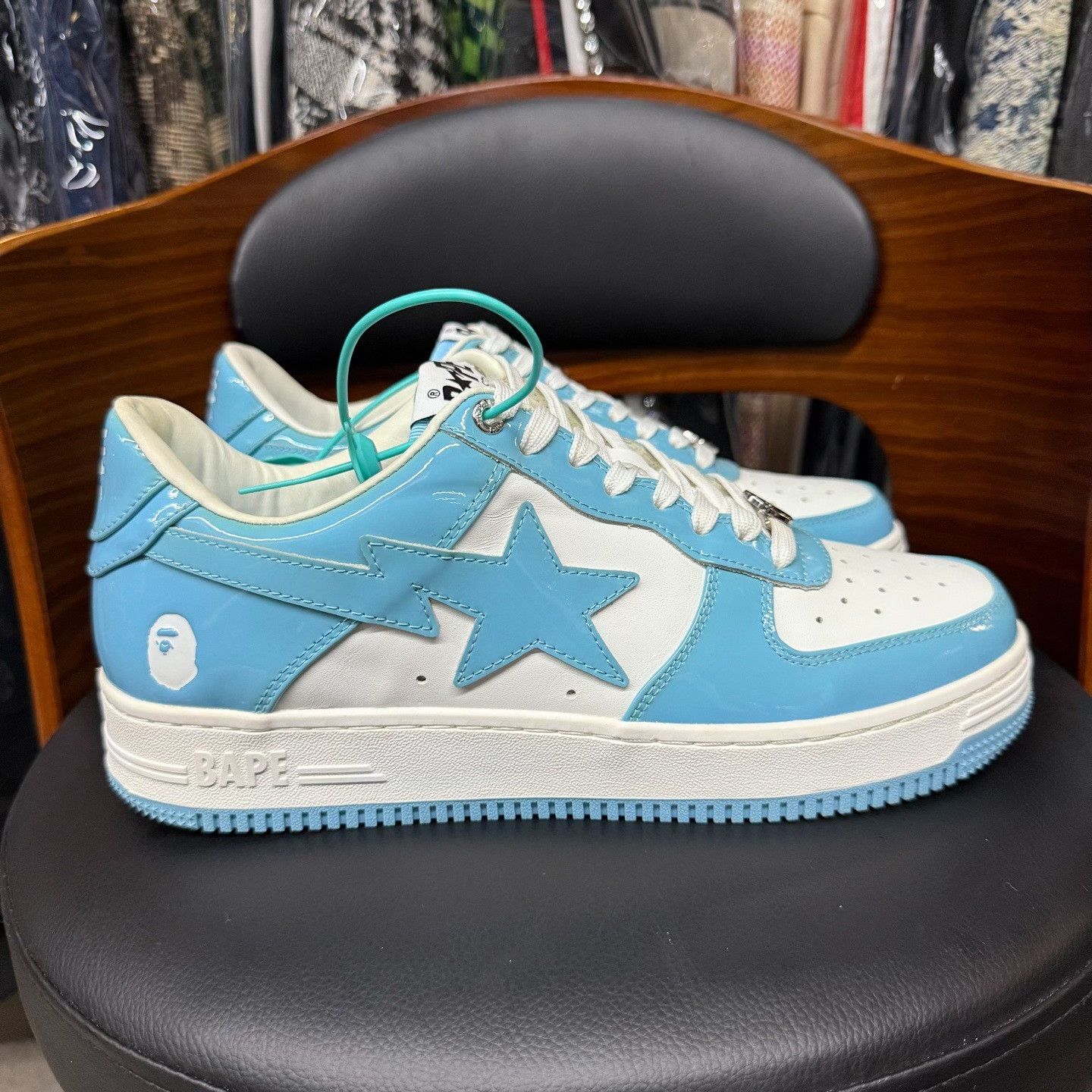 Bape Bape Patent Blue Lowtop Sneakers 10.5 Men Size US 10.5 / EU 43-44 - 4 Thumbnail