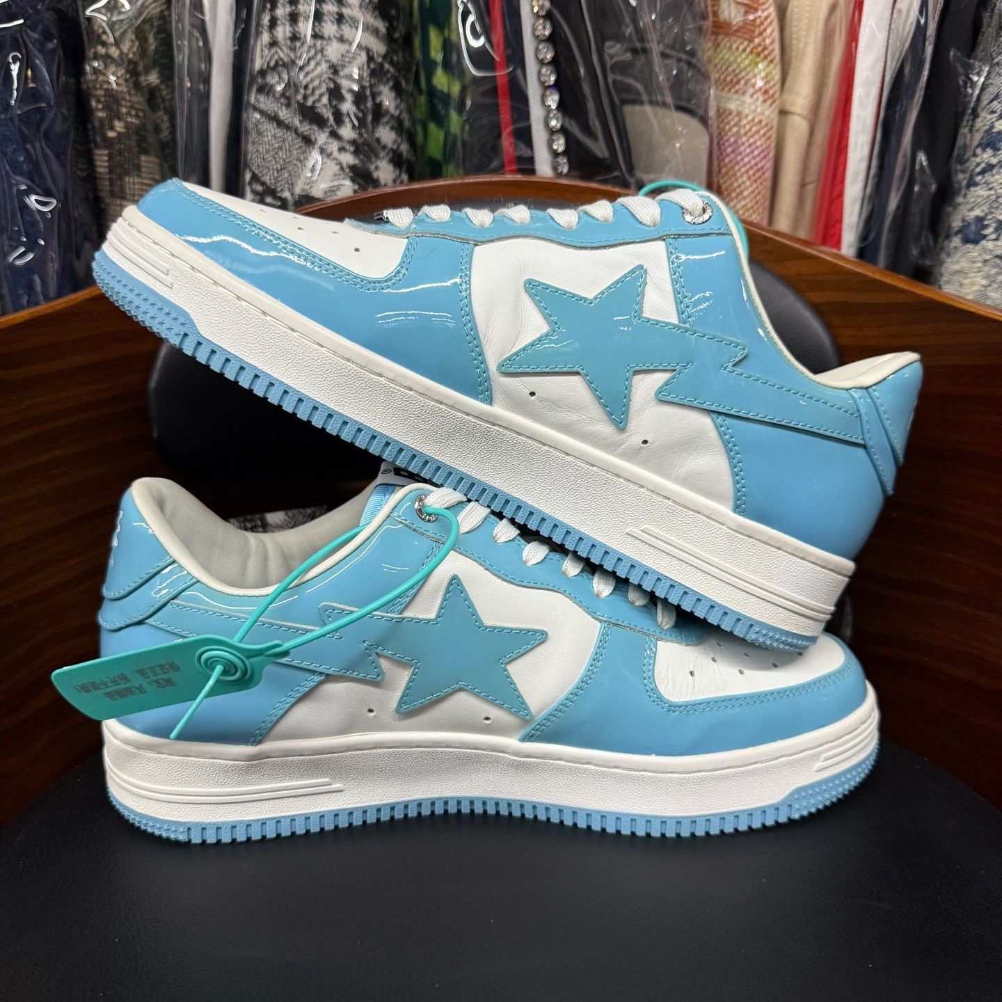 Bape Bape Patent Blue Lowtop Sneakers 10.5 Men Size US 10.5 / EU 43-44 - 7 Thumbnail