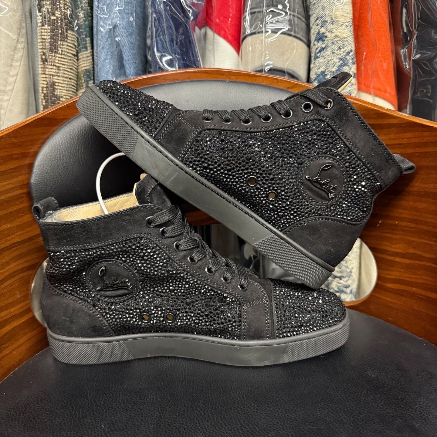 Christian Louboutin Christian Louboutin Black Hitop Sneakers us_7-5 Women Size US 7.5 / IT 37.5 - 7 Thumbnail