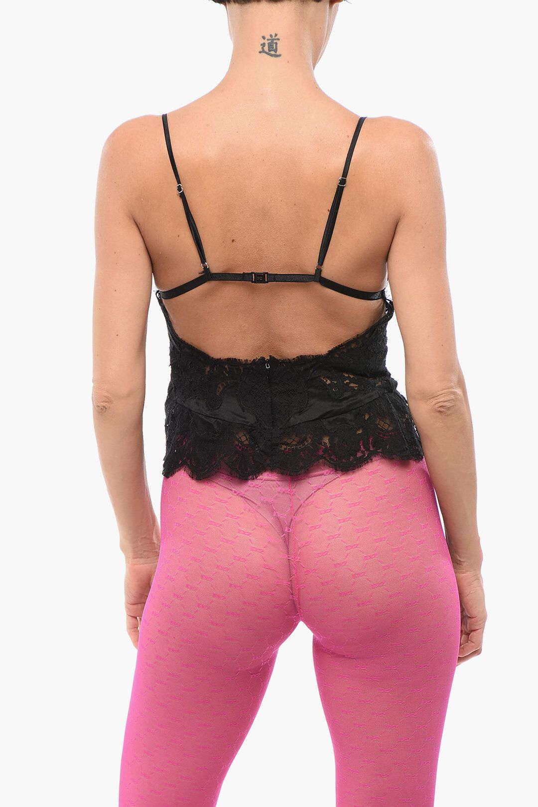Dsquared2 Lace and Silk Crop Top Size ONE SIZE - 2 Thumbnail