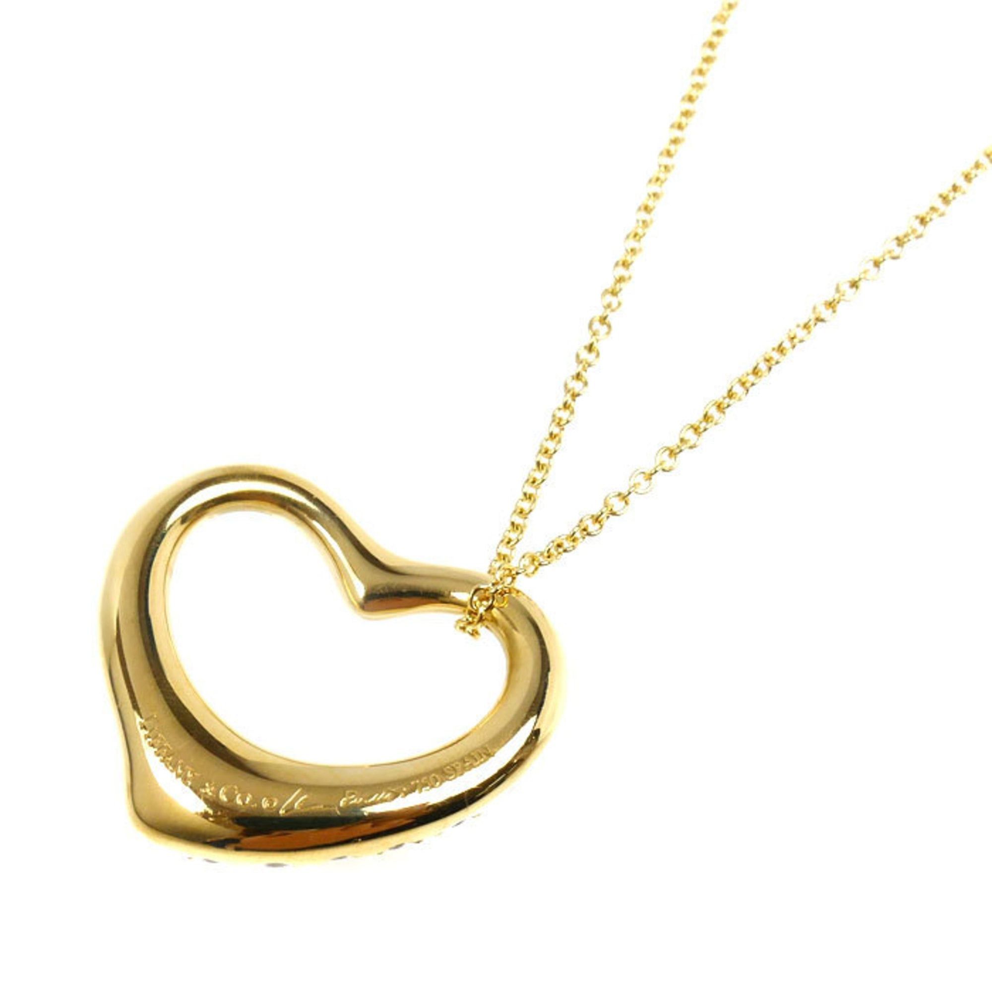 Tiffany & Co. TIFFANY&Co. Tiffany 18K Yellow Gold Open Heart Diamond Necklace, 8.2g, 40cm, Women's. Size ONE SIZE - 2 Thumbnail