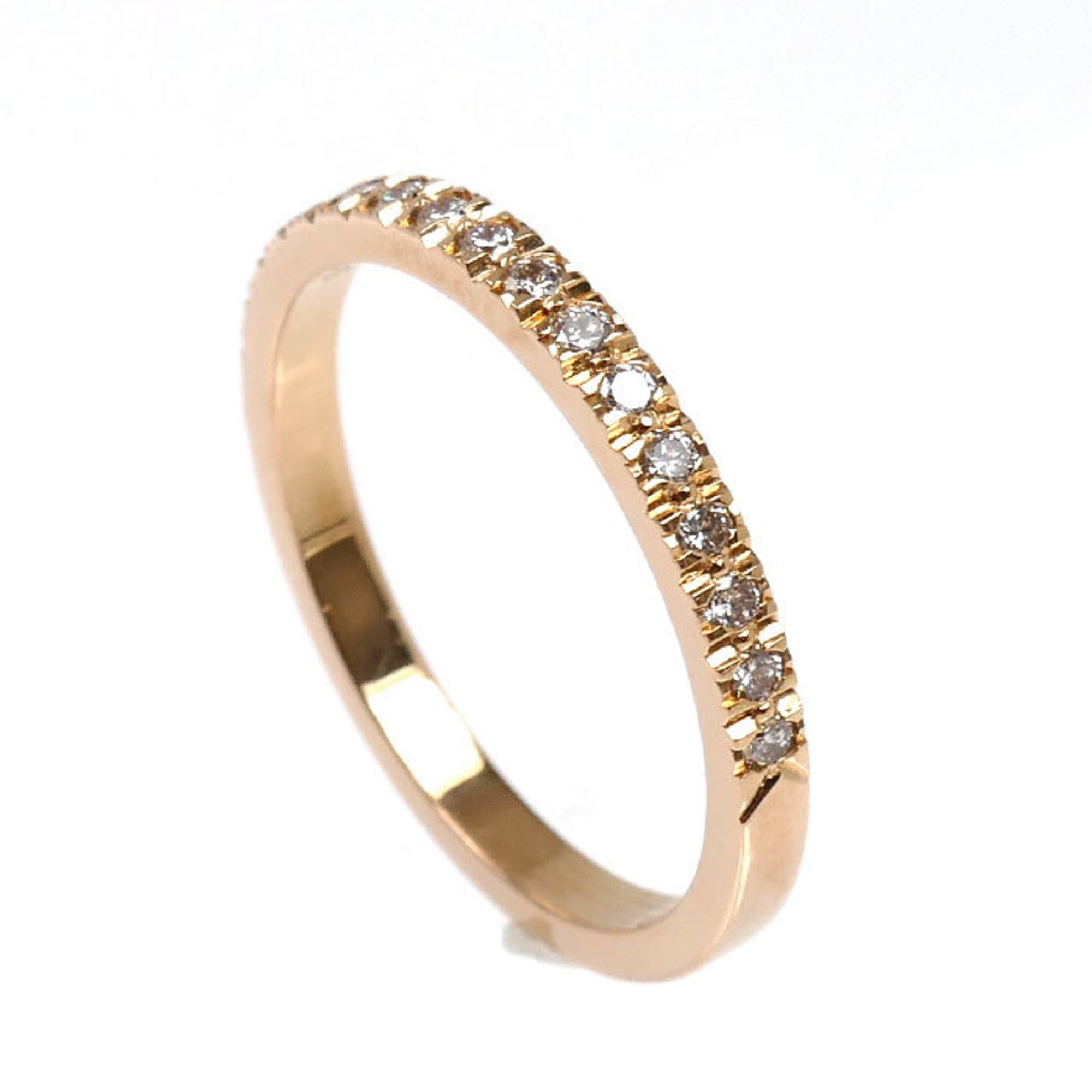 Tiffany & Co. TIFFANY&Co. Tiffany 18KPG Pink Gold Half Eternity Ring with Diamonds, 2.4g, Women's Size ONE SIZE - 2 Thumbnail