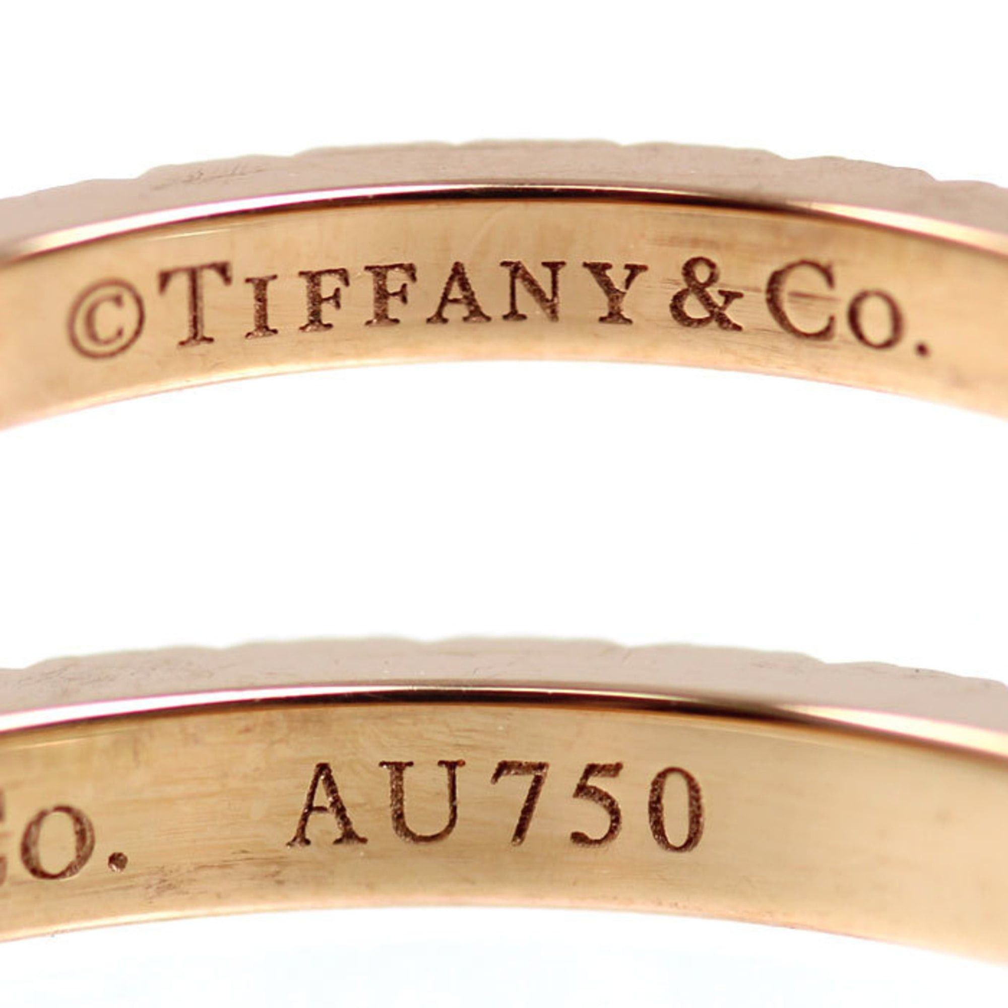 Tiffany & Co. TIFFANY&Co. Tiffany 18KPG Pink Gold Half Eternity Ring with Diamonds, 2.4g, Women's Size ONE SIZE - 5 Thumbnail