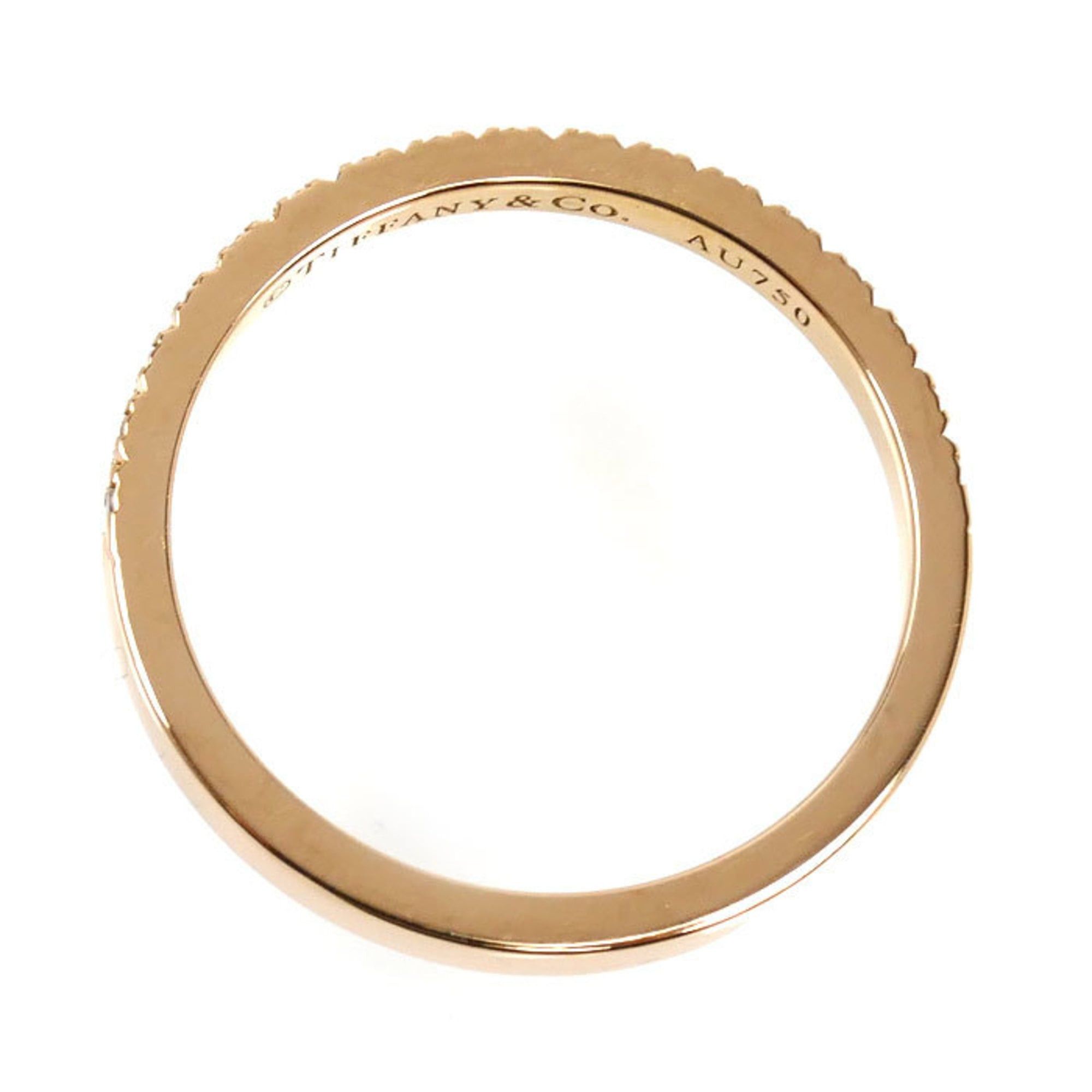 Tiffany & Co. TIFFANY&Co. Tiffany 18KPG Pink Gold Half Eternity Ring with Diamonds, 2.4g, Women's Size ONE SIZE - 4 Thumbnail
