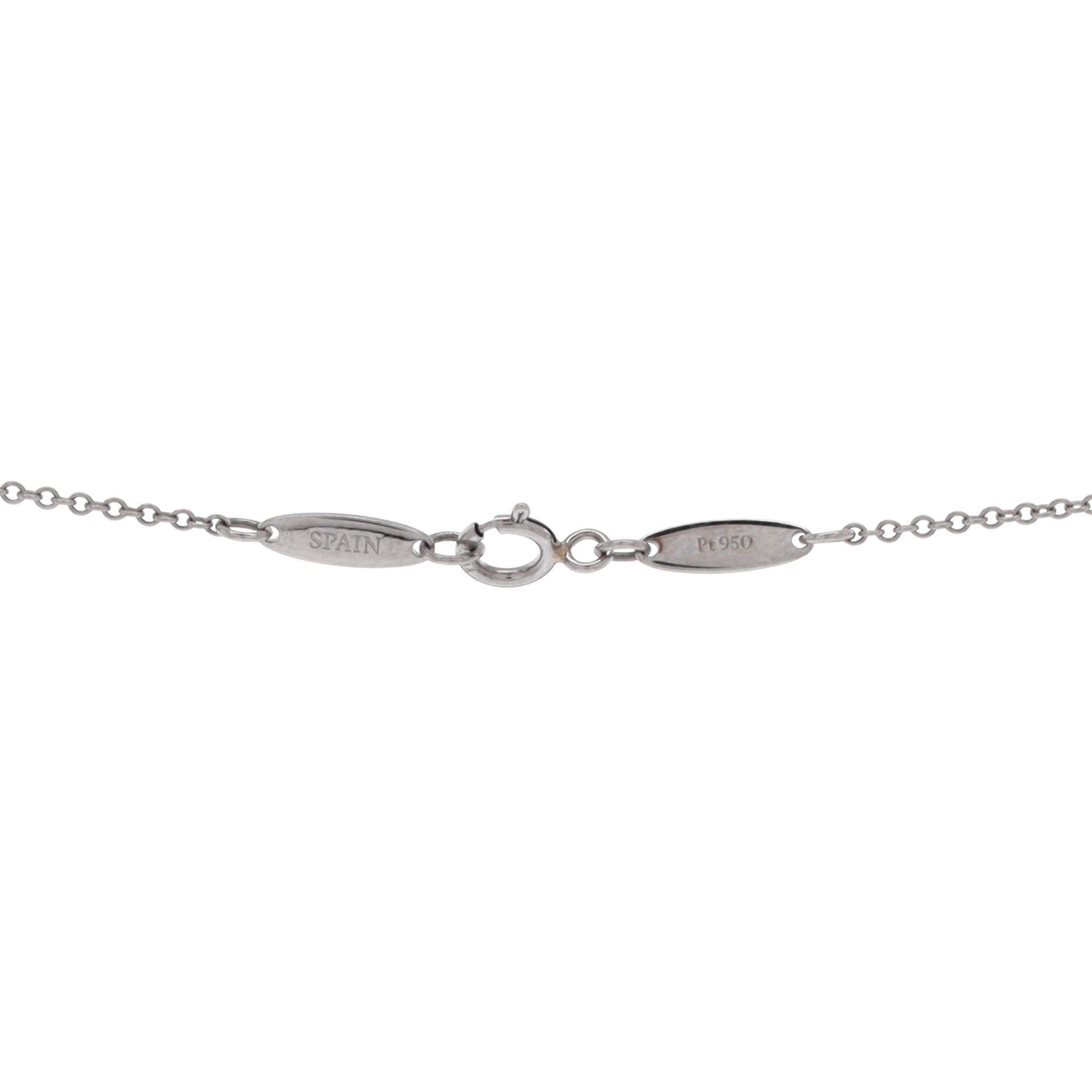 Tiffany & Co. Elsa Peretti Open Heart 5 Sapphires Pendant Necklace Size ONE SIZE - 3 Thumbnail
