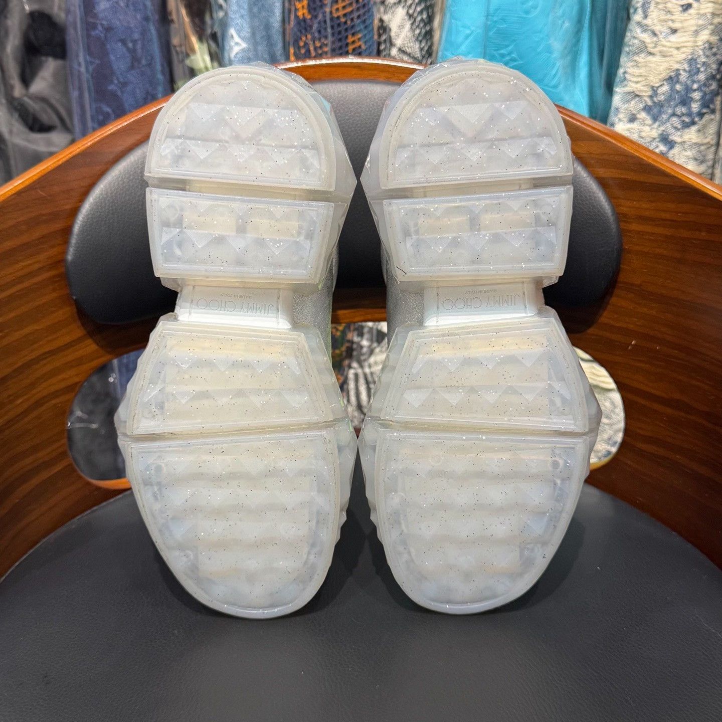 Jimmy Choo Jimmy Choo Leather White Lowtop Sneakers us_5 Women Size US 5 / IT 35 - 7 Thumbnail
