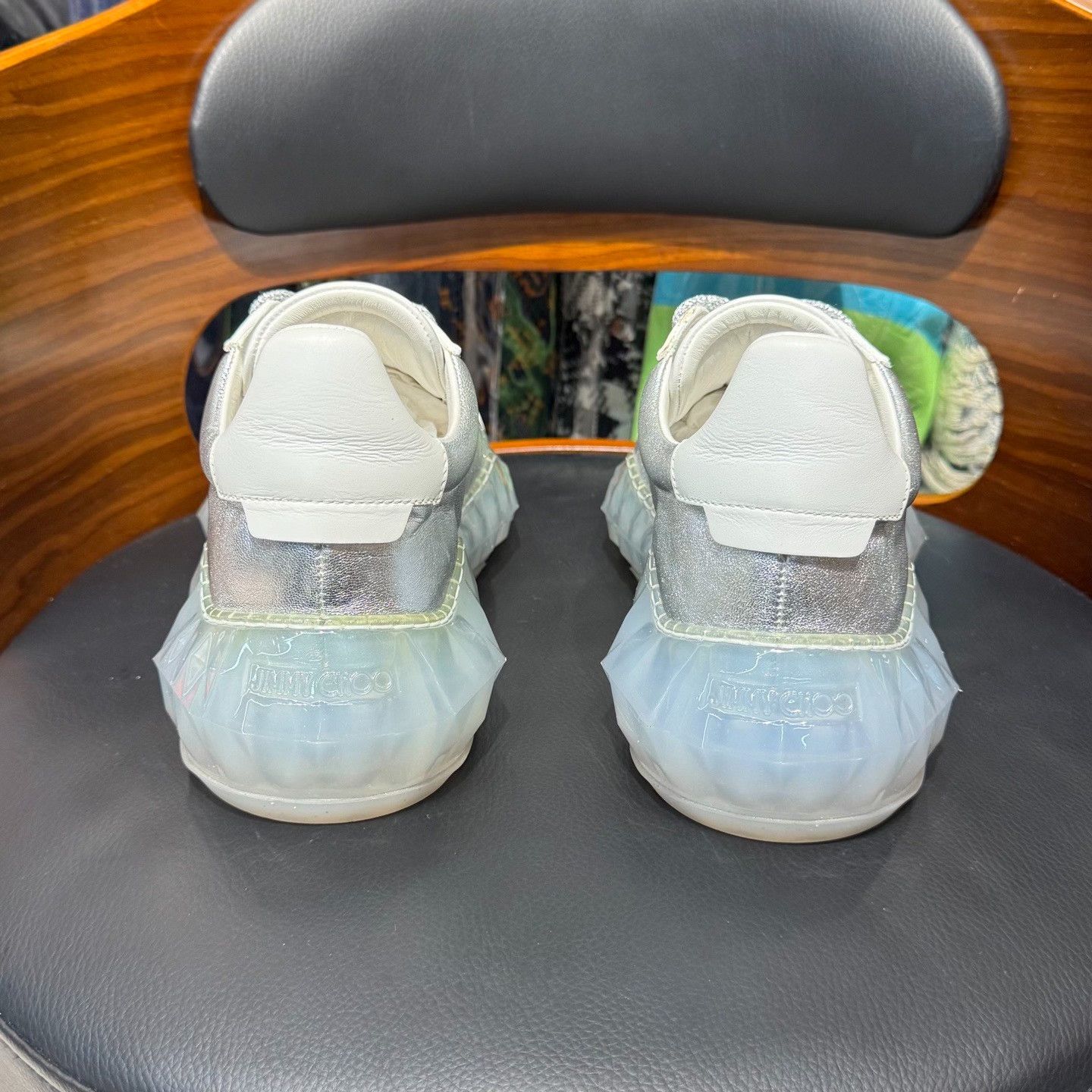 Jimmy Choo Jimmy Choo Leather White Lowtop Sneakers us_5 Women Size US 5 / IT 35 - 3 Thumbnail