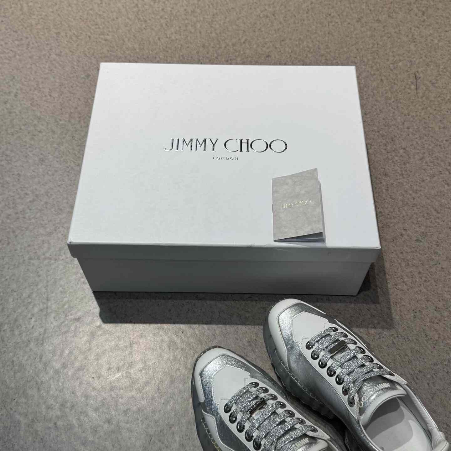 Jimmy Choo Jimmy Choo Leather White Lowtop Sneakers us_5 Women Size US 5 / IT 35 - 8 Thumbnail