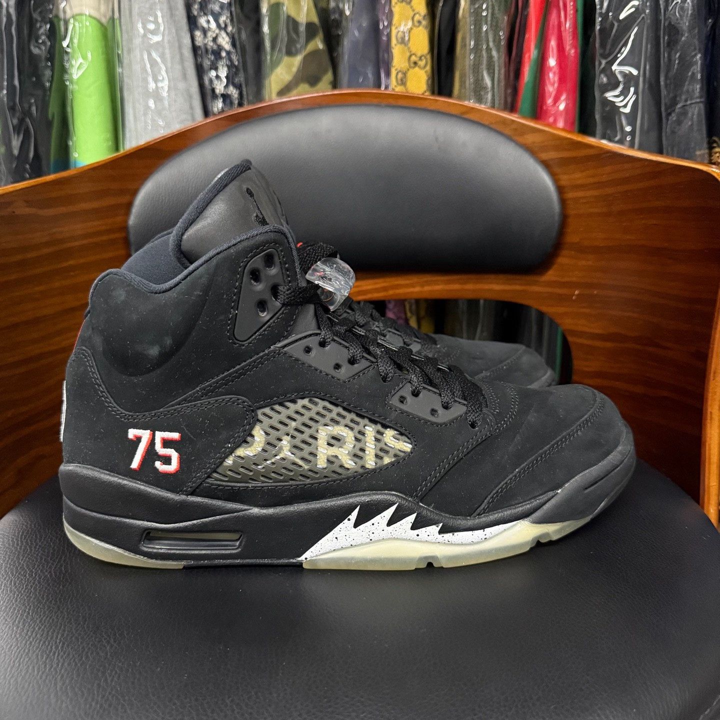 Nike Nike AJ5 Embroidered Black Lowtop Sneakers 10 Men Size US 10 / EU 43 - 4 Thumbnail