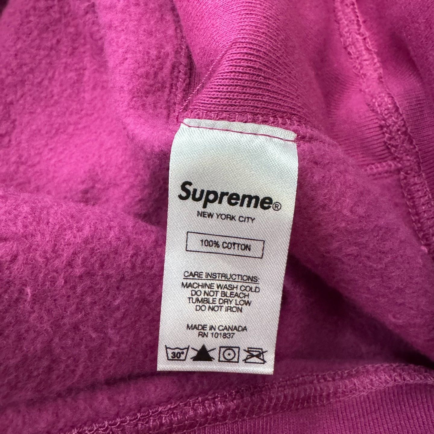 Supreme Fleece Red Hoodie L Women