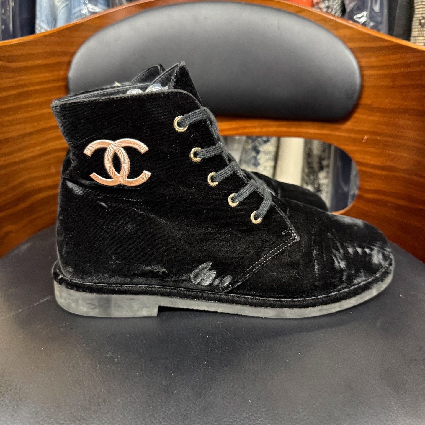 Chanel Chanel Velvet Boots us_6-5 Women Size US 6.5 / IT 36.5 - 4 Thumbnail