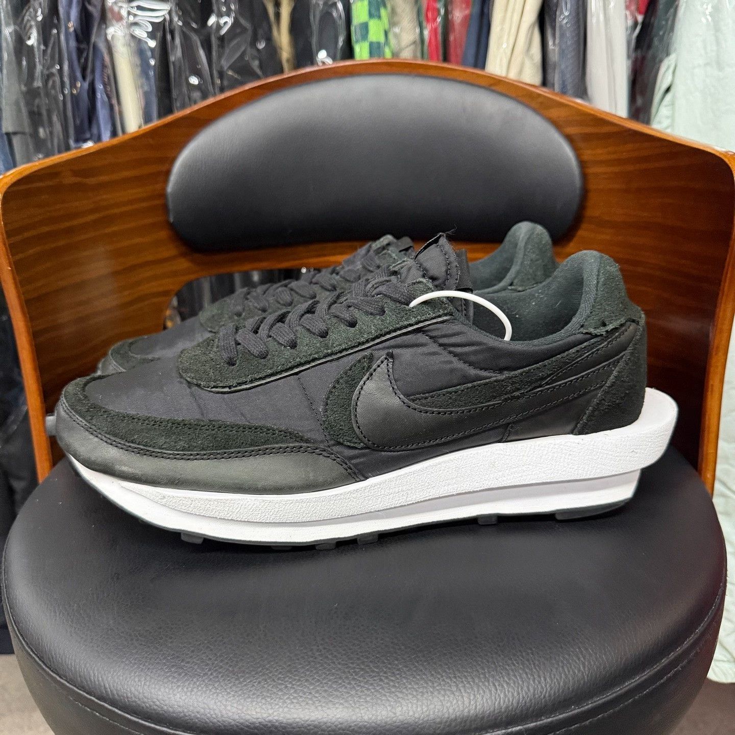 Sacai Sacai Silk Black Lowtop Sneakers 12 Men Size US 12 / EU 45 - 6 Thumbnail