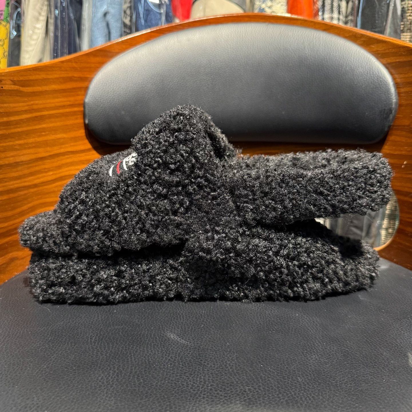 Balenciaga Balenciaga Fur Black Sandals us_8-5 Women Size US 8.5 / IT 38.5 - 7 Thumbnail
