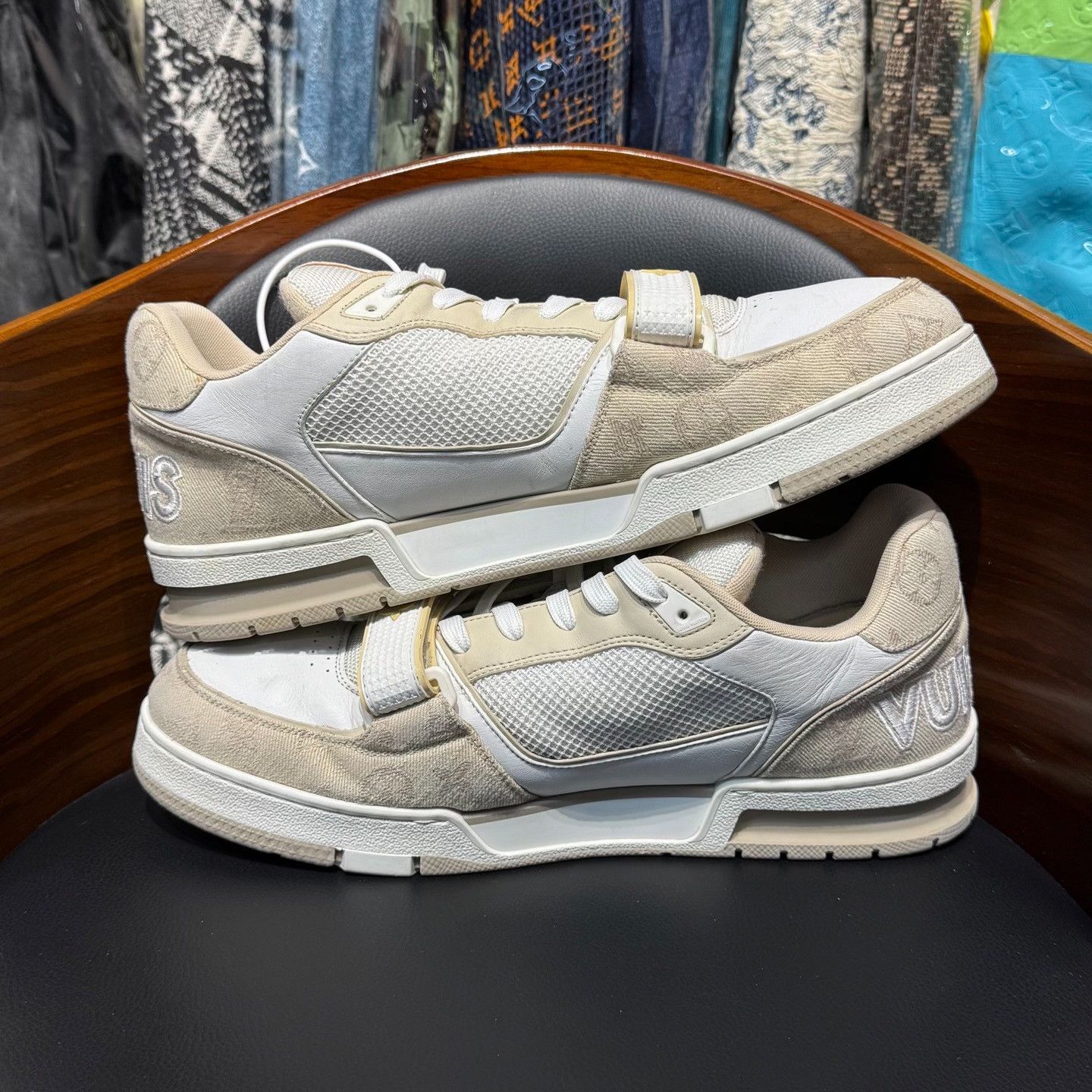 Louis Vuitton Louis Vuitton Training Beige Lowtop Sneakers 44 Men Size US 10.5 / EU 43-44 - 7 Thumbnail