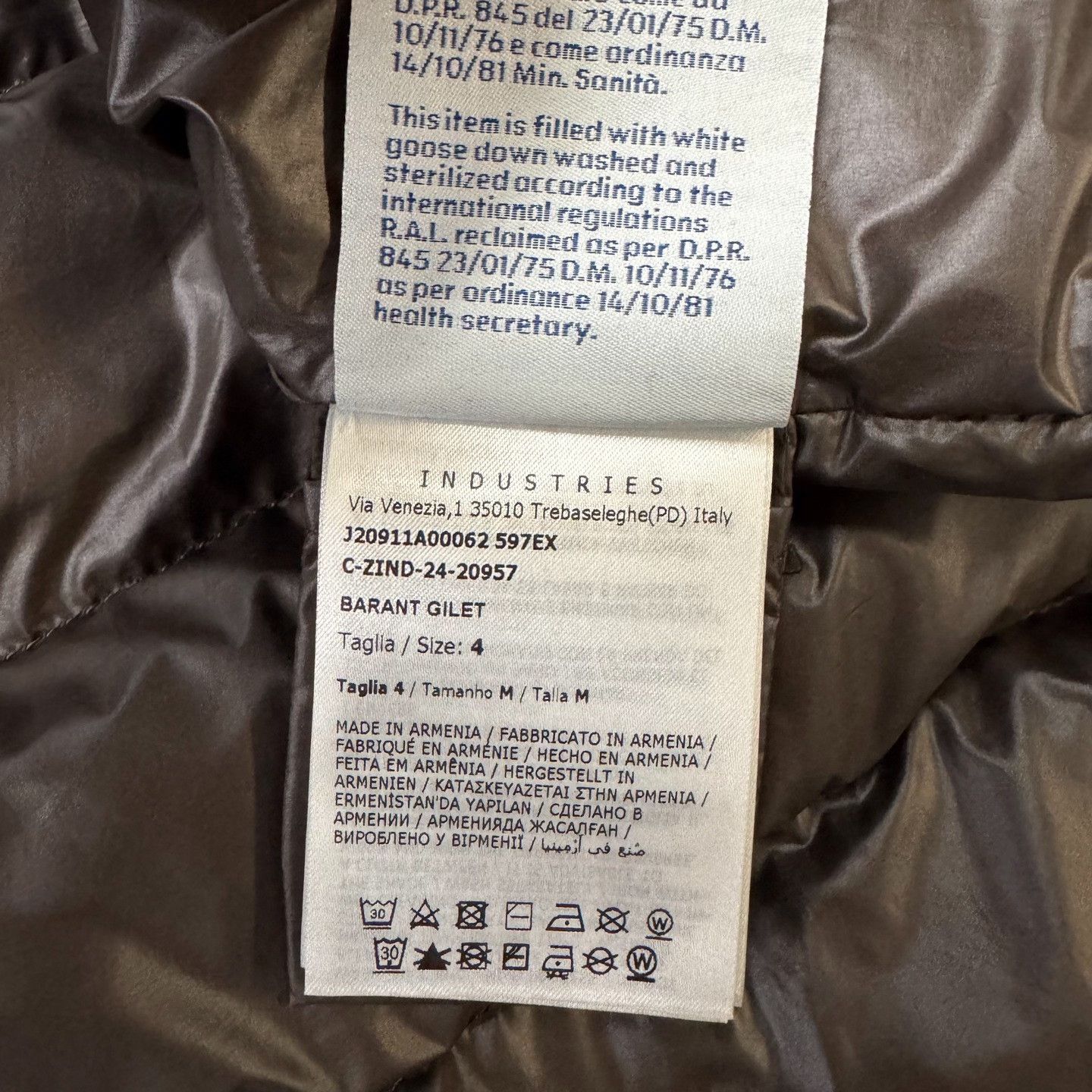 Moncler Moncler Down Brown Tank Top 4 Men Size US XS / EU 42 / 0 - 4 Thumbnail
