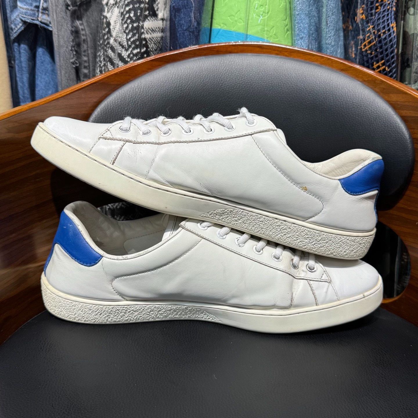 Gucci Gucci Tennis Graphic Blue Lowtop Sneakers 10.5 Men Size US 10.5 / EU 43-44 - 7 Thumbnail