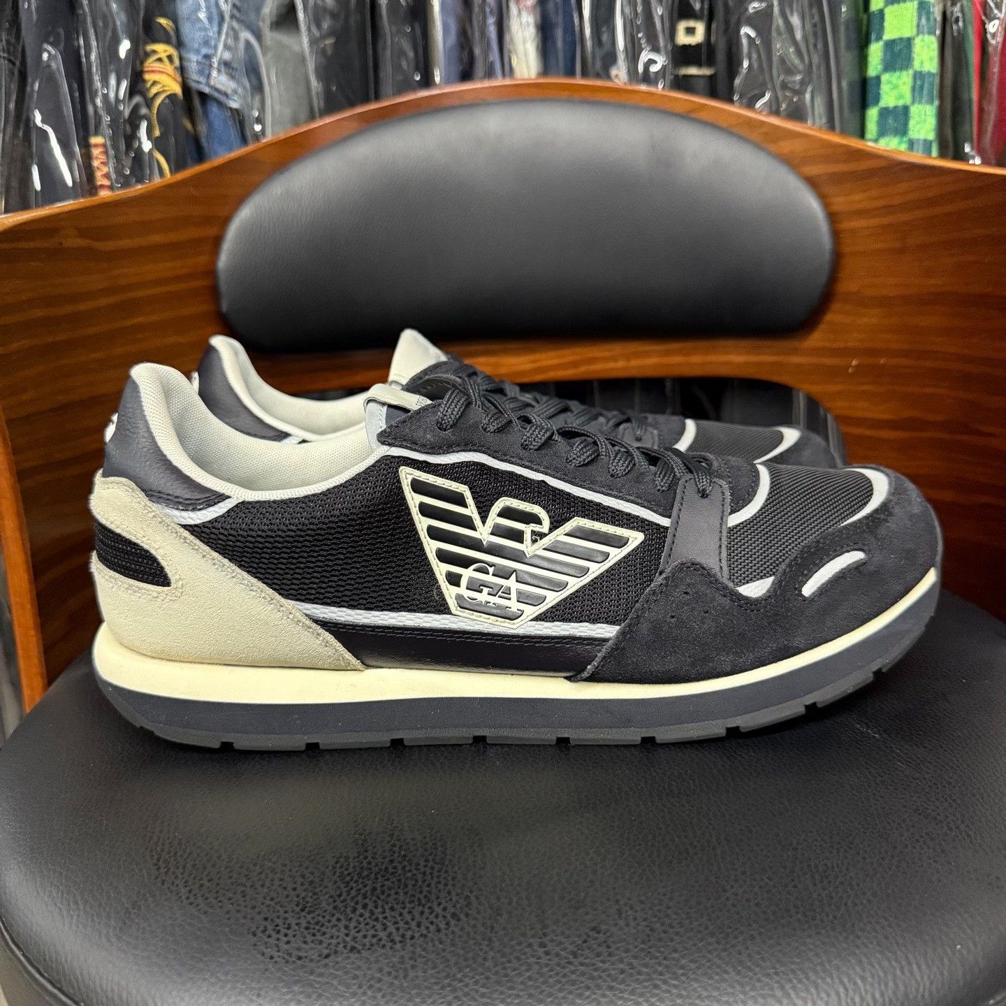 Armani Armani Casual Black Lowtop Sneakers 10 Men Size US 10 / EU 43 - 4 Thumbnail