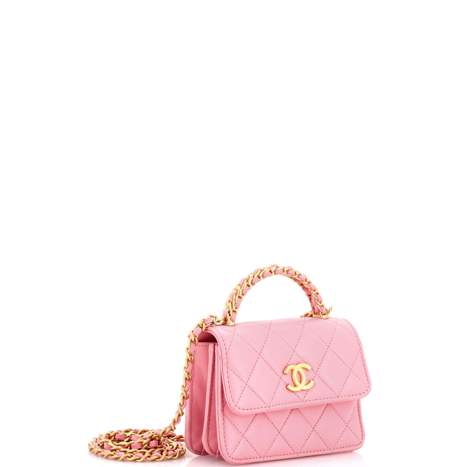 Chanel Woven Top Handle CC Flap Clutch on Chain Size ONE SIZE - 2 Thumbnail