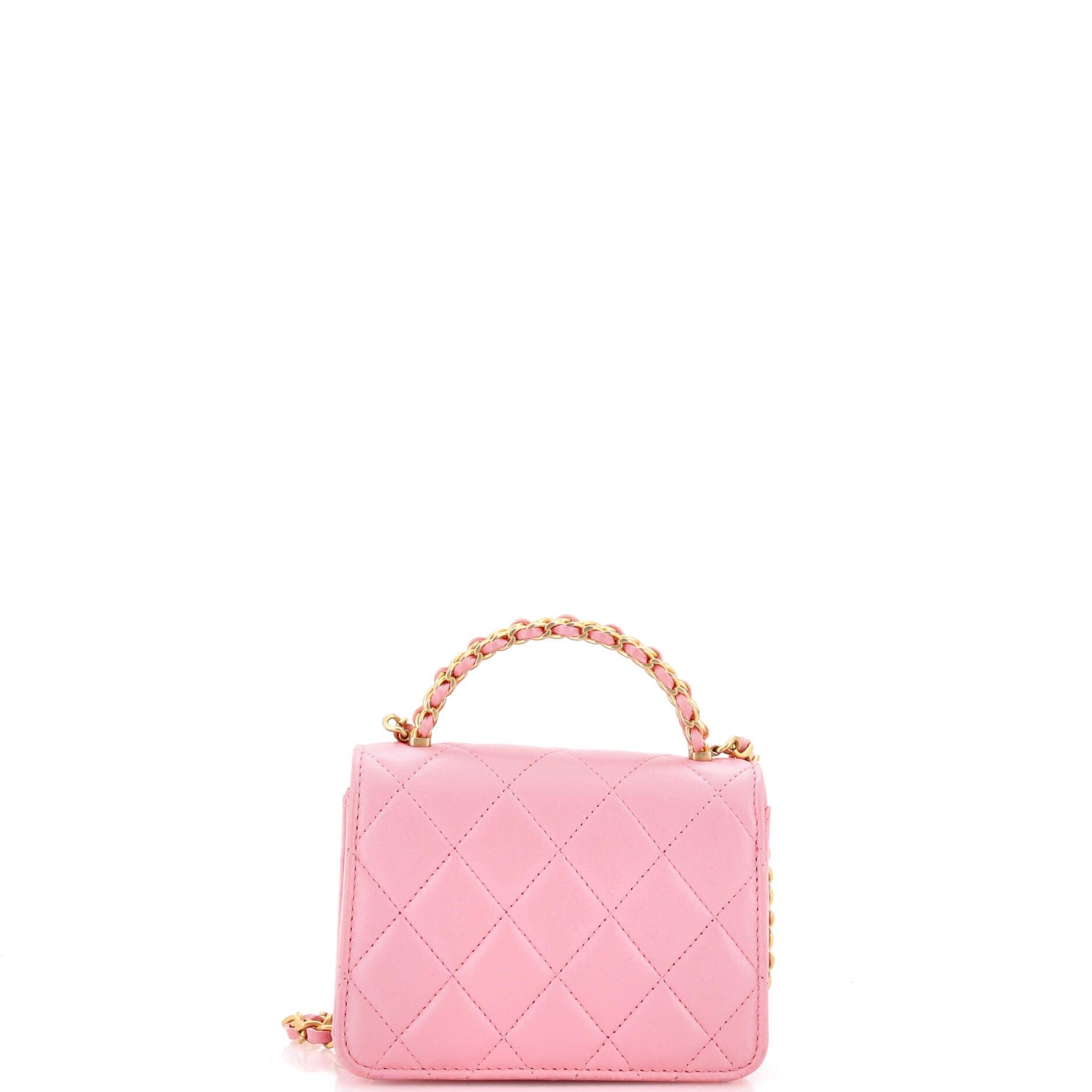 Chanel Woven Top Handle CC Flap Clutch on Chain Size ONE SIZE - 3 Thumbnail