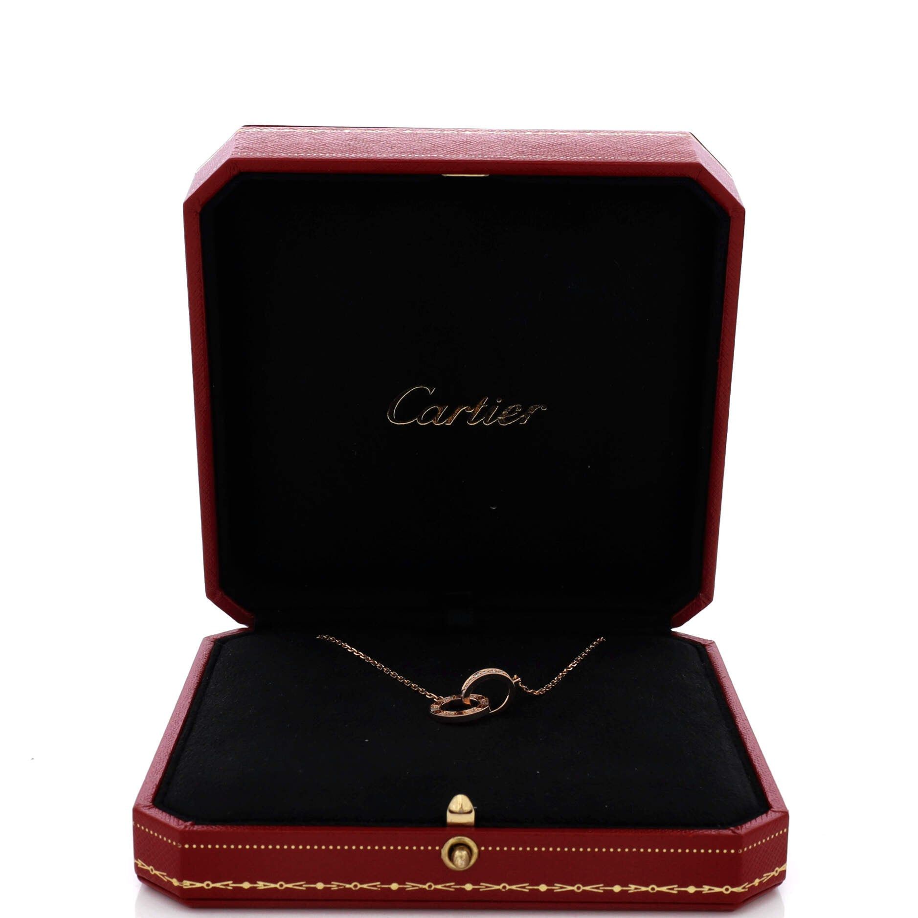 Cartier Love Interlocking Pave Necklace Size ONE SIZE - 2 Thumbnail