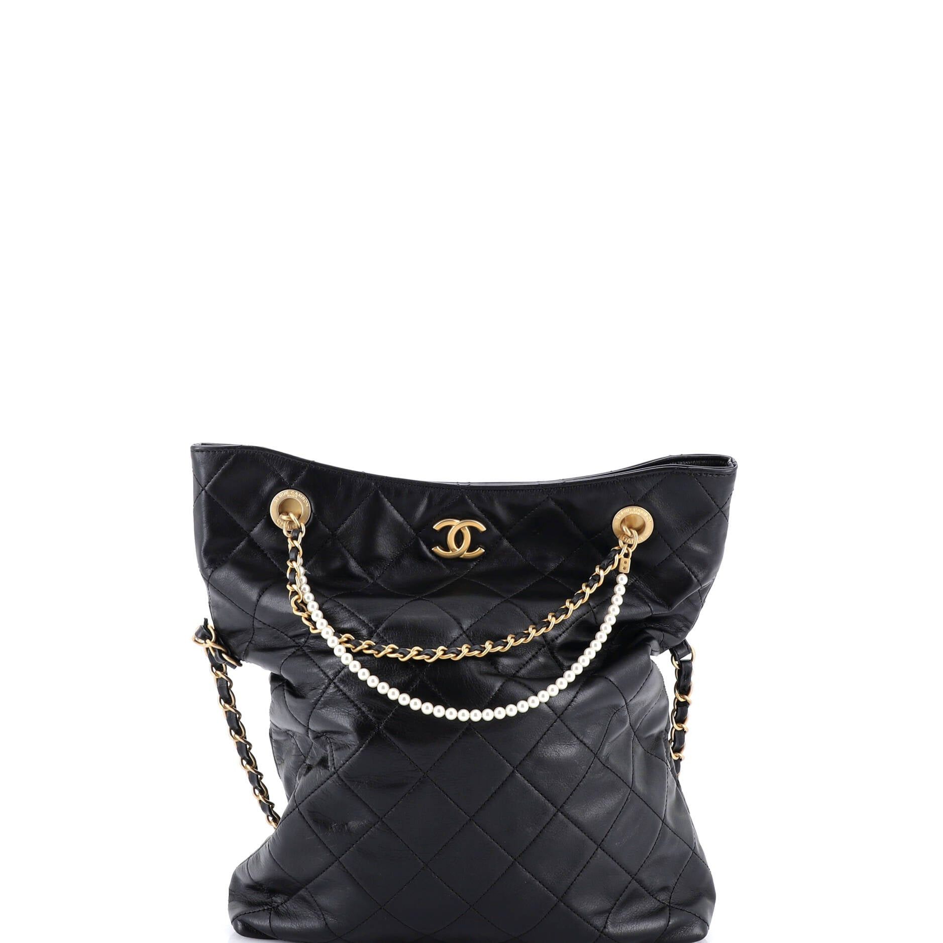 Chanel Pearl Strap Fold Over Shopping Tote Size ONE SIZE - 3 Thumbnail