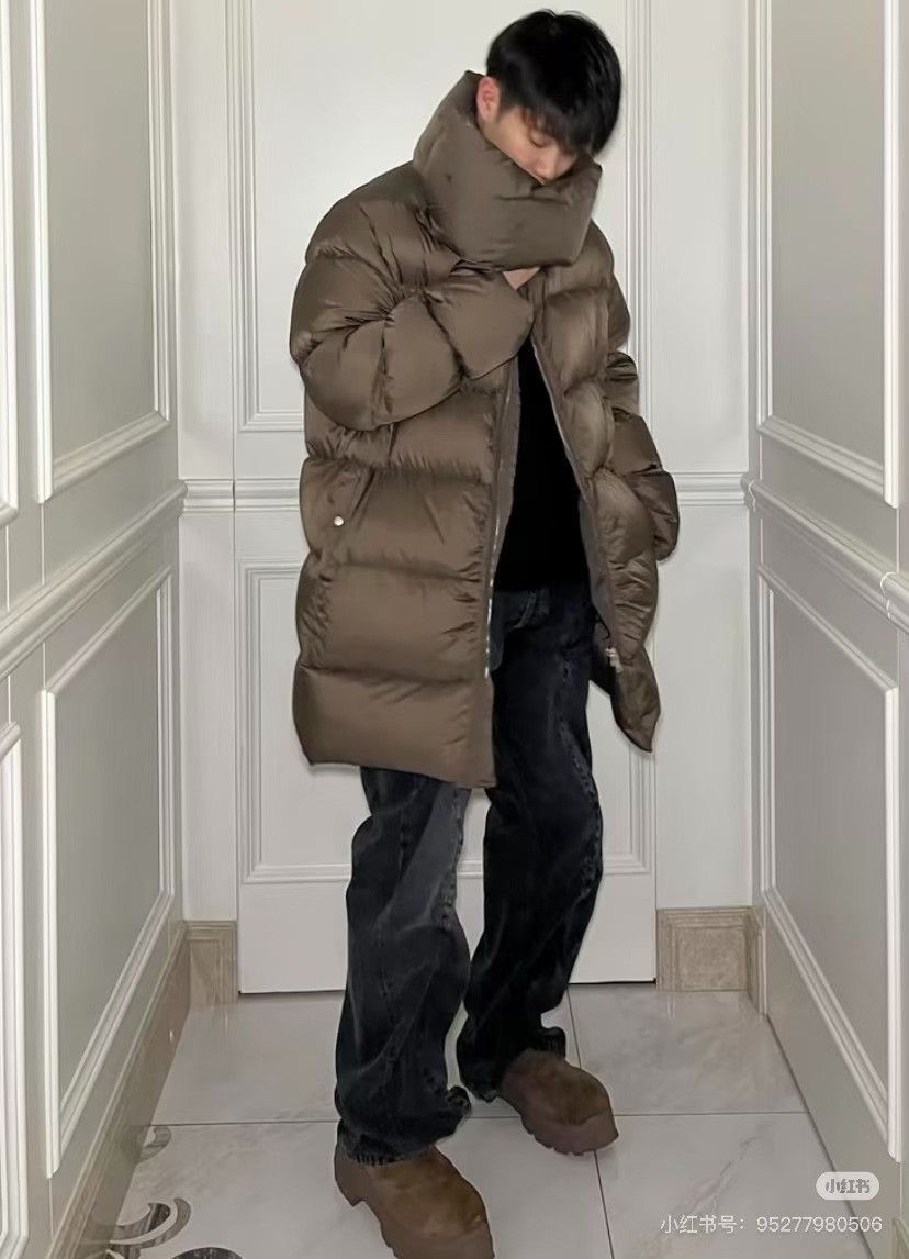 Rick Owens Rick Owens Down Brown Heavy Coat l Men Size US L / EU 52-54 / 3 - 6 Thumbnail