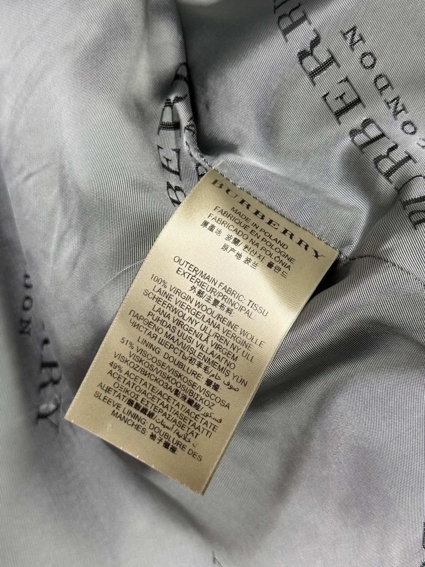 Burberry Burberry Wool Gray Heavy Coat l Men Size US L / EU 52-54 / 3 - 9 Thumbnail