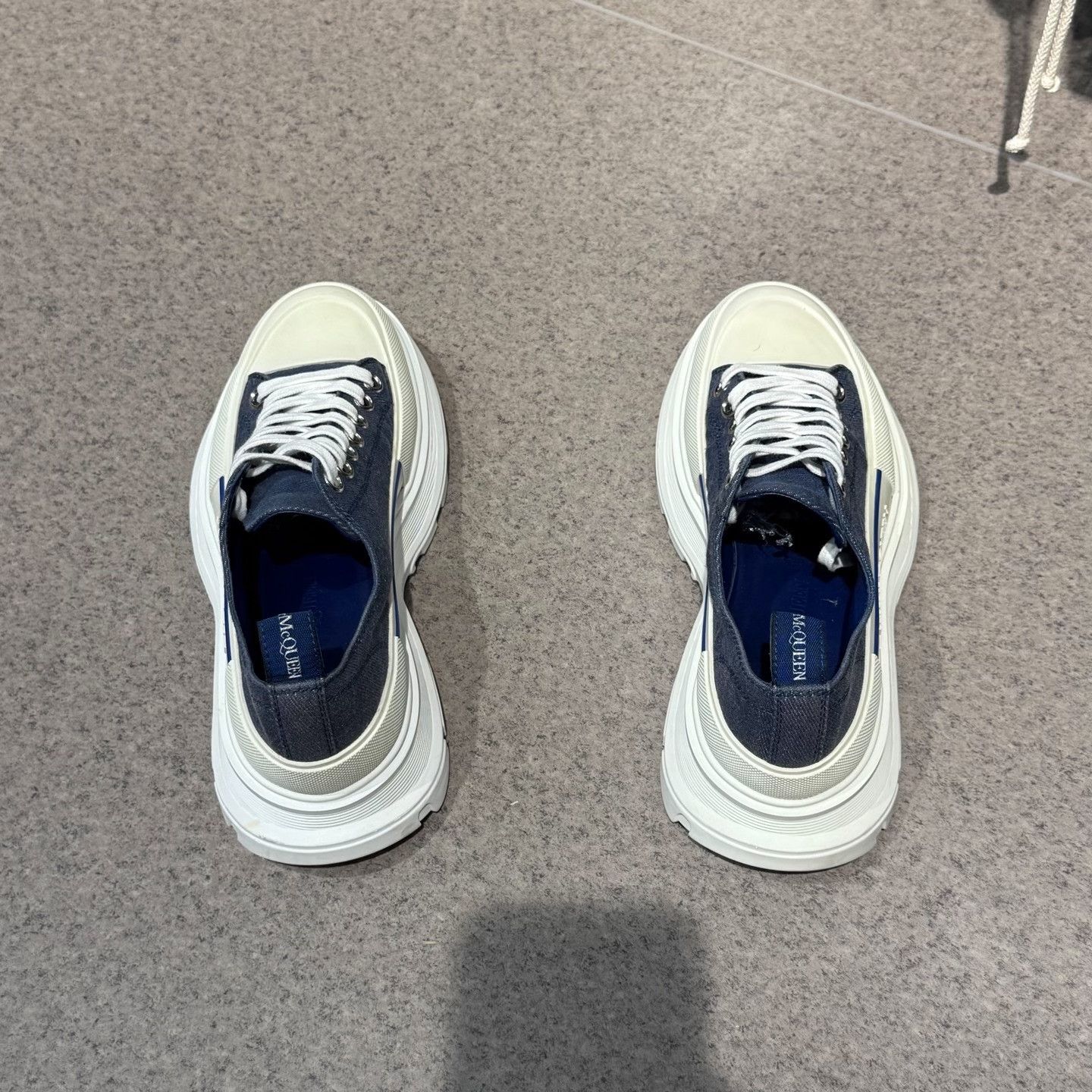 Alexander McQueen Denim Blue Lowtop Sneakers 6.5 Men Size US 6.5 / EU 39-40 - 8 Thumbnail