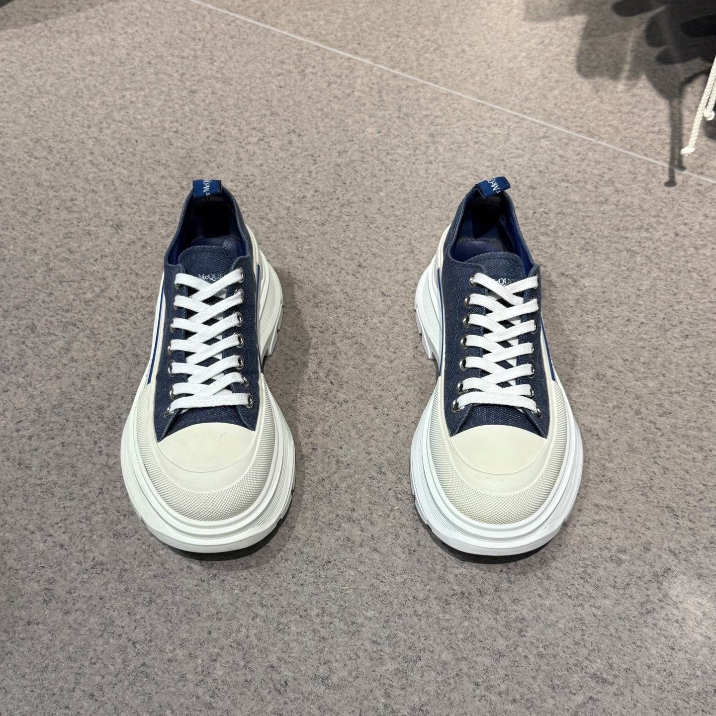 Alexander McQueen Denim Blue Lowtop Sneakers 6.5 Men Size US 6.5 / EU 39-40 - 5 Thumbnail