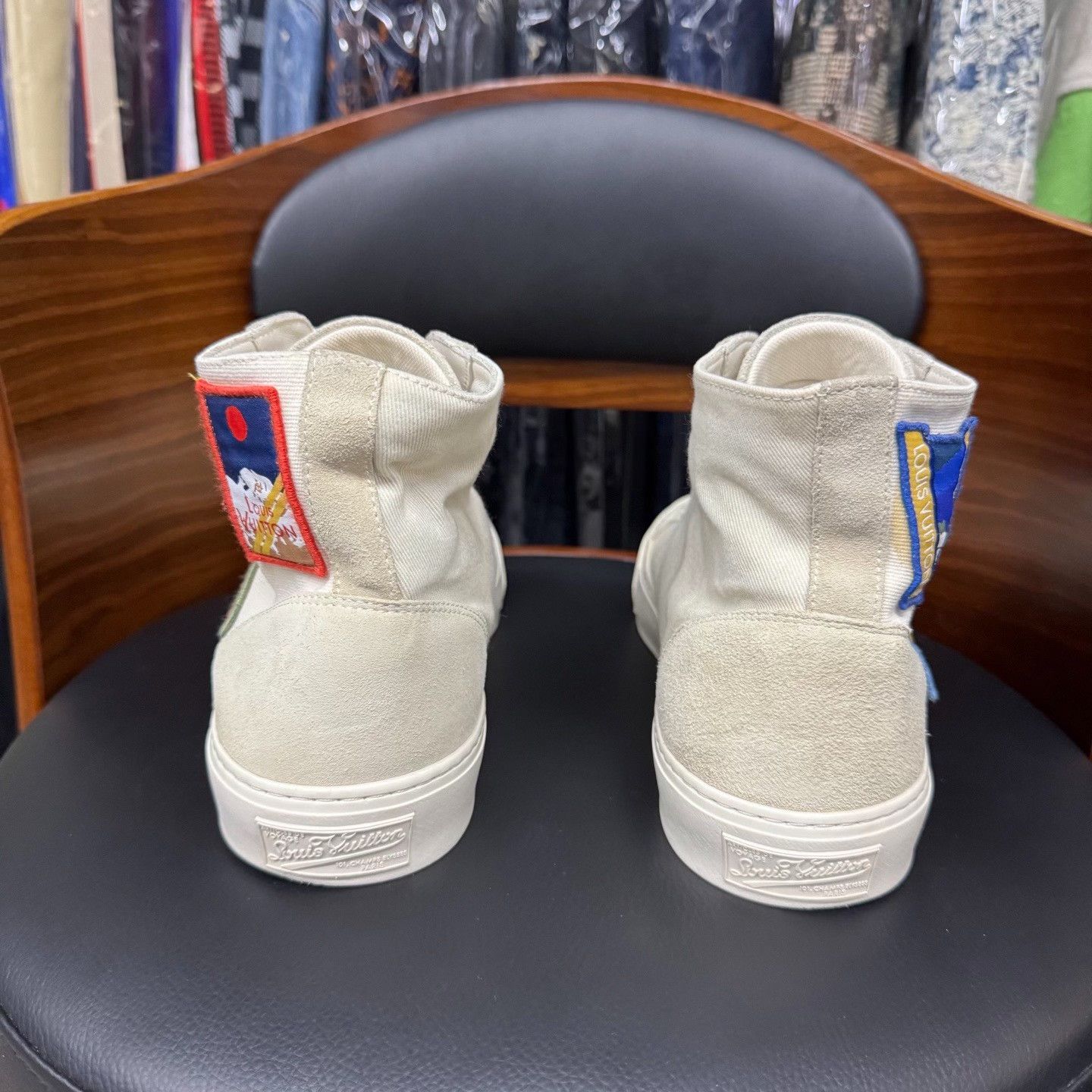 Louis Vuitton Louis Vuitton Canvas Hitop Sneakers 41 Men Size US 8.5 / EU 41-42 - 3 Thumbnail