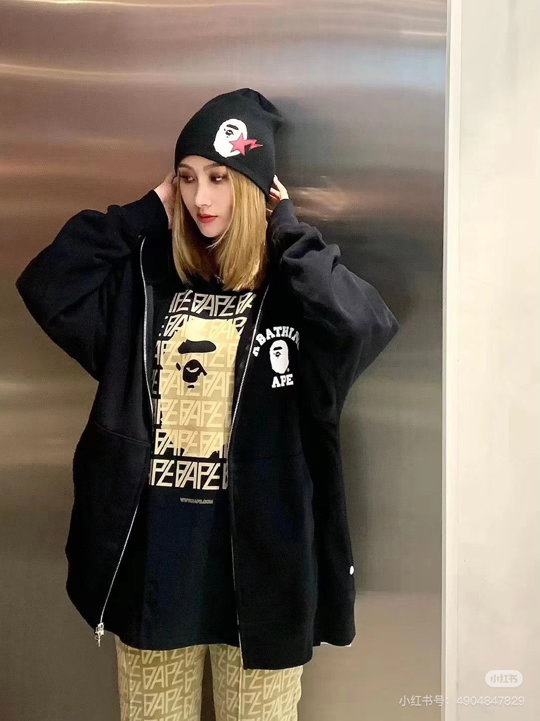 Bape Bape Printed Black Hoodie xl Men Size US XL / EU 56 / 4 - 7 Thumbnail